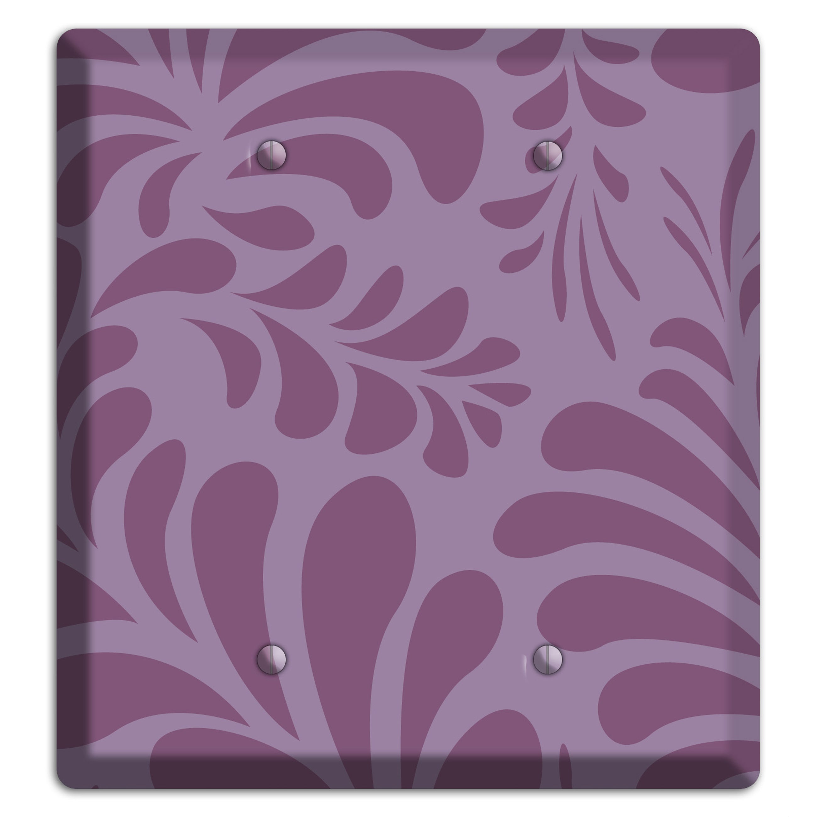 Purple Herati 2 Blank Wallplate