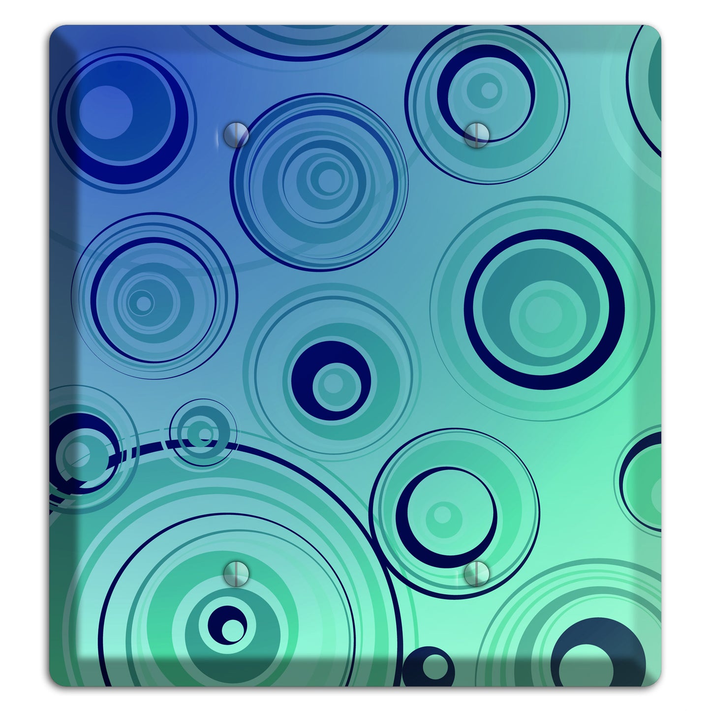 Blue and Green Circles 2 Blank Wallplate