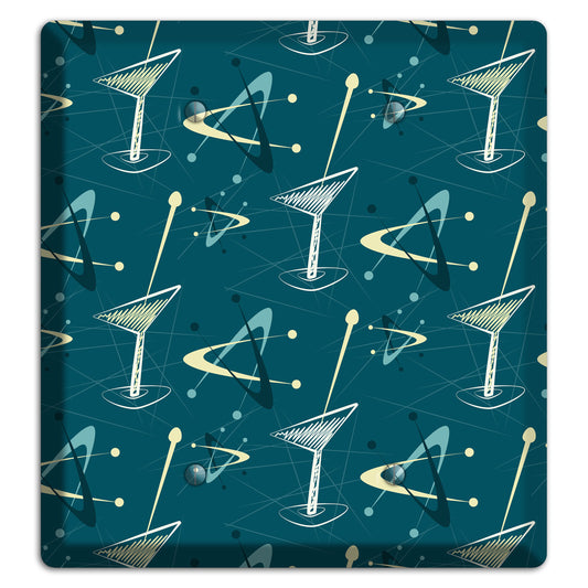 Navy Cocktail Hour 2 Blank Wallplate