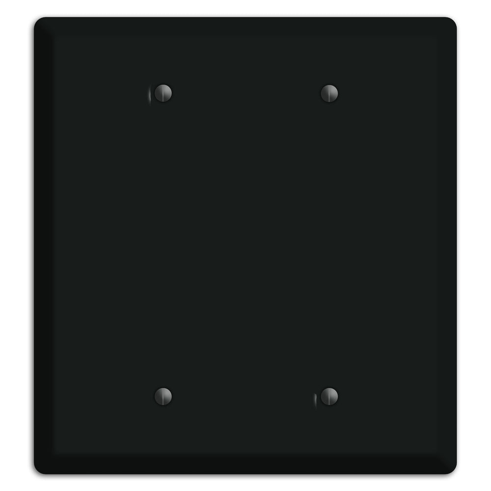Baxter Matte Black Metal 2 Blank Wallplate