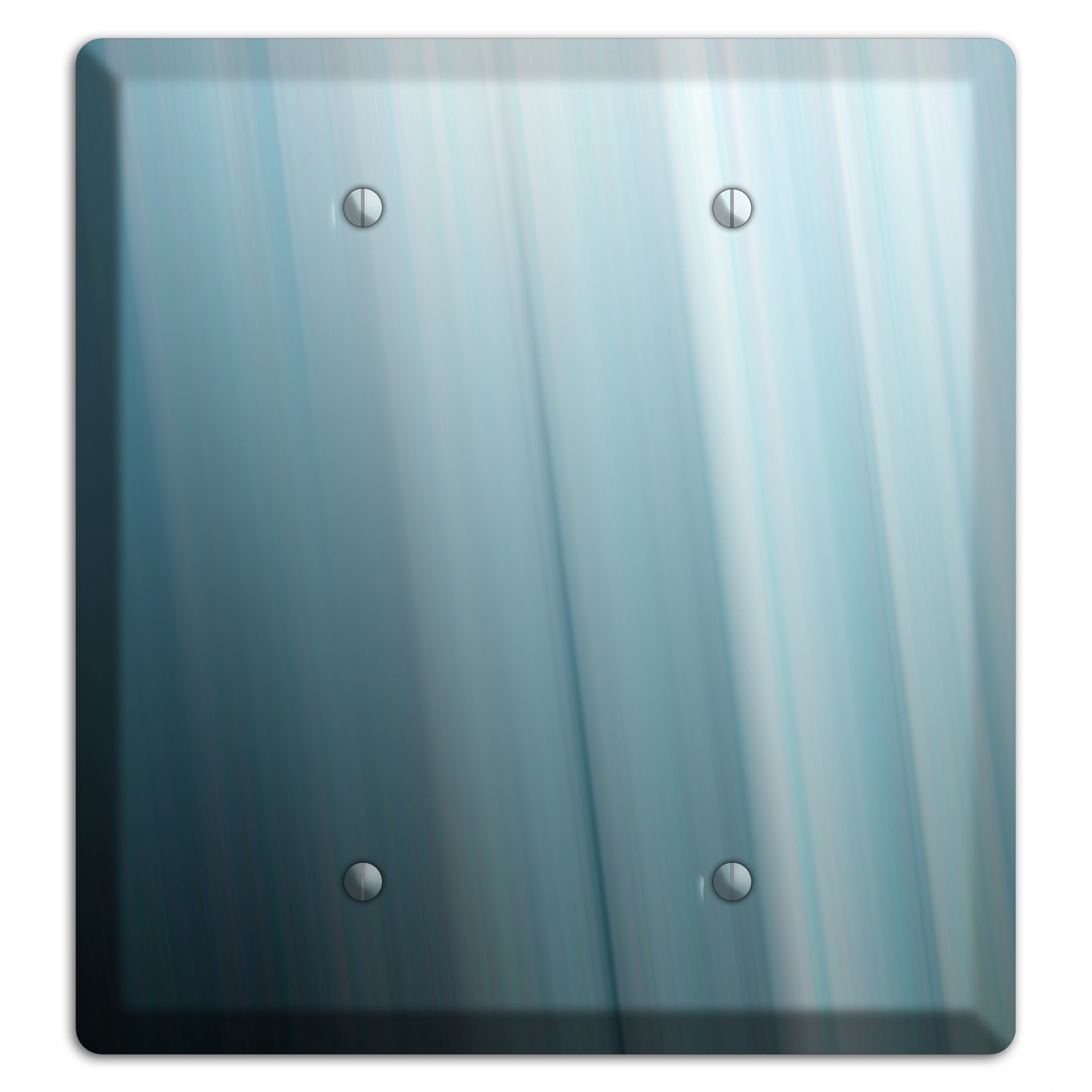 Dusty Blue Ray of Light 2 Blank Wallplate