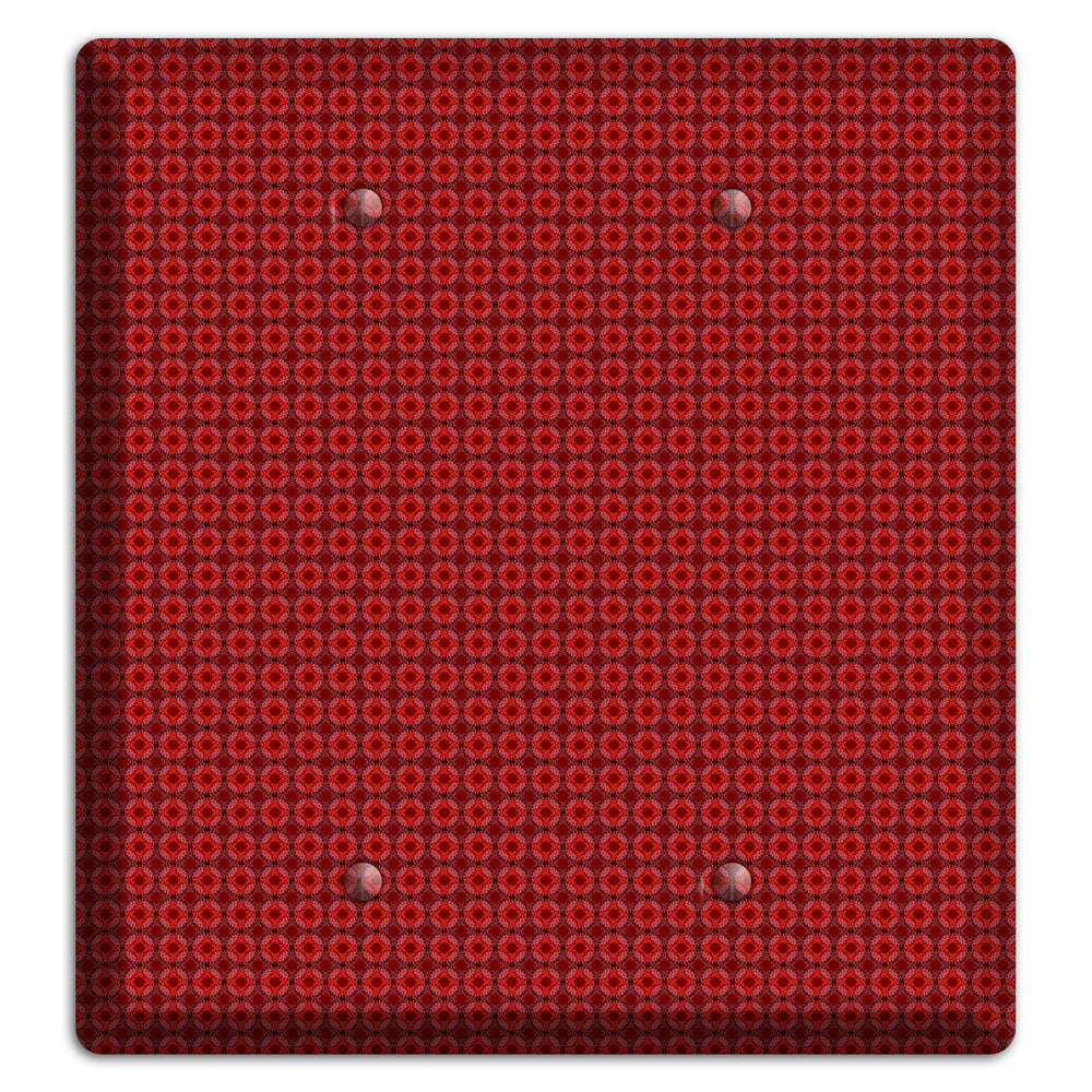 Multi Red Tiled Foulard 2 Blank Wallplate