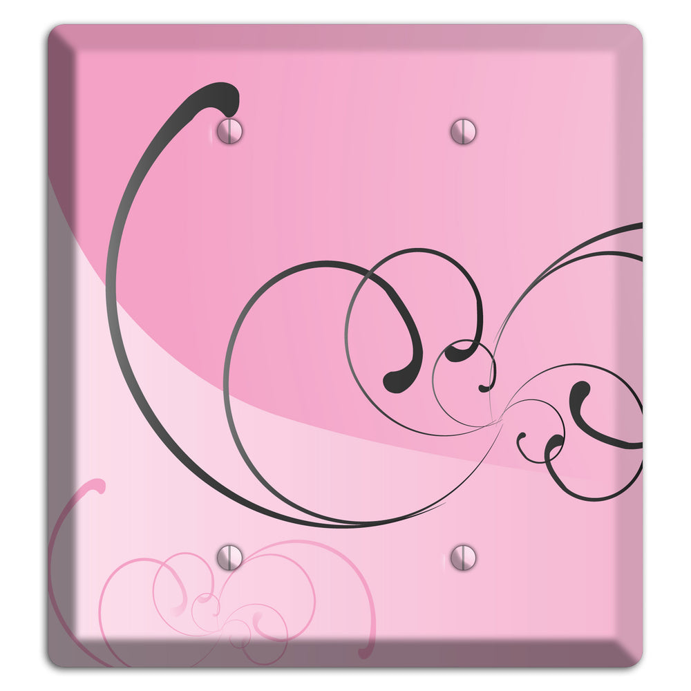 Pink Swoop 2 Blank Wallplate