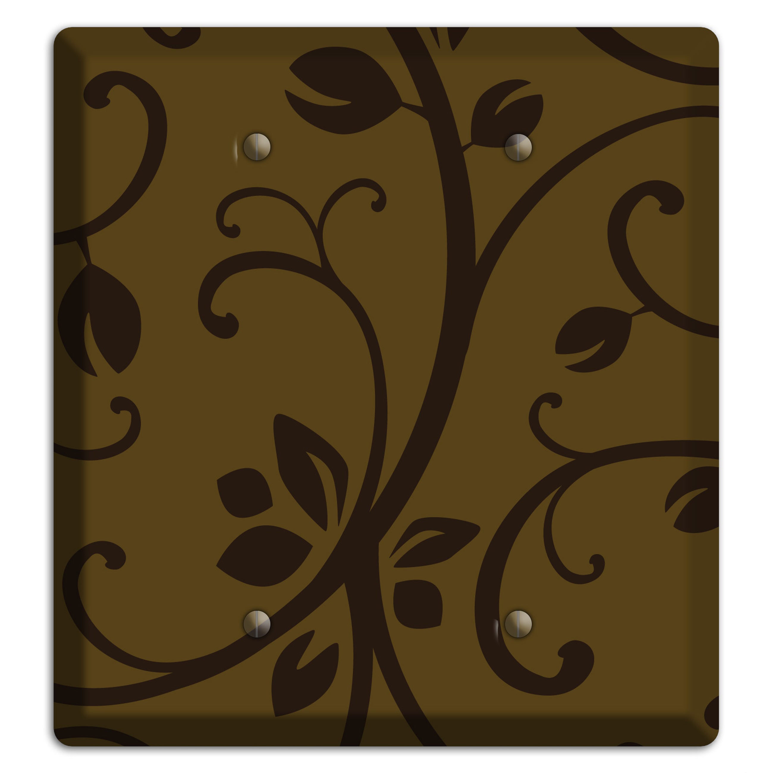 Brown Bud Sprig 2 Blank Wallplate