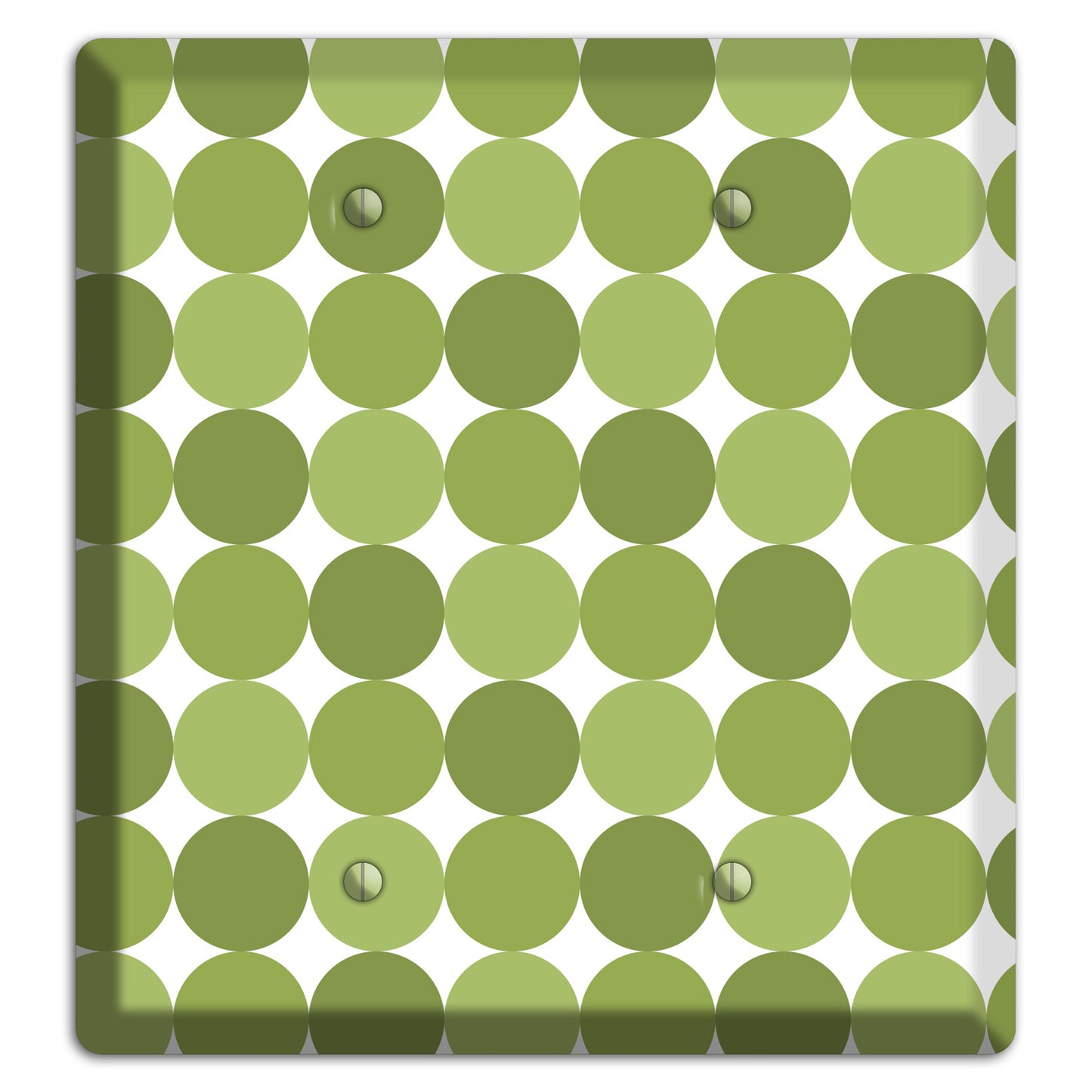 Multi Olive Tiled Dots 2 Blank Wallplate