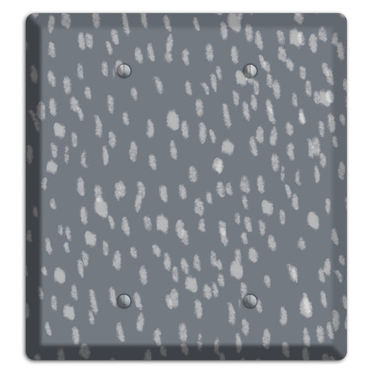 Gray and White Speckle 2 Blank Wallplate