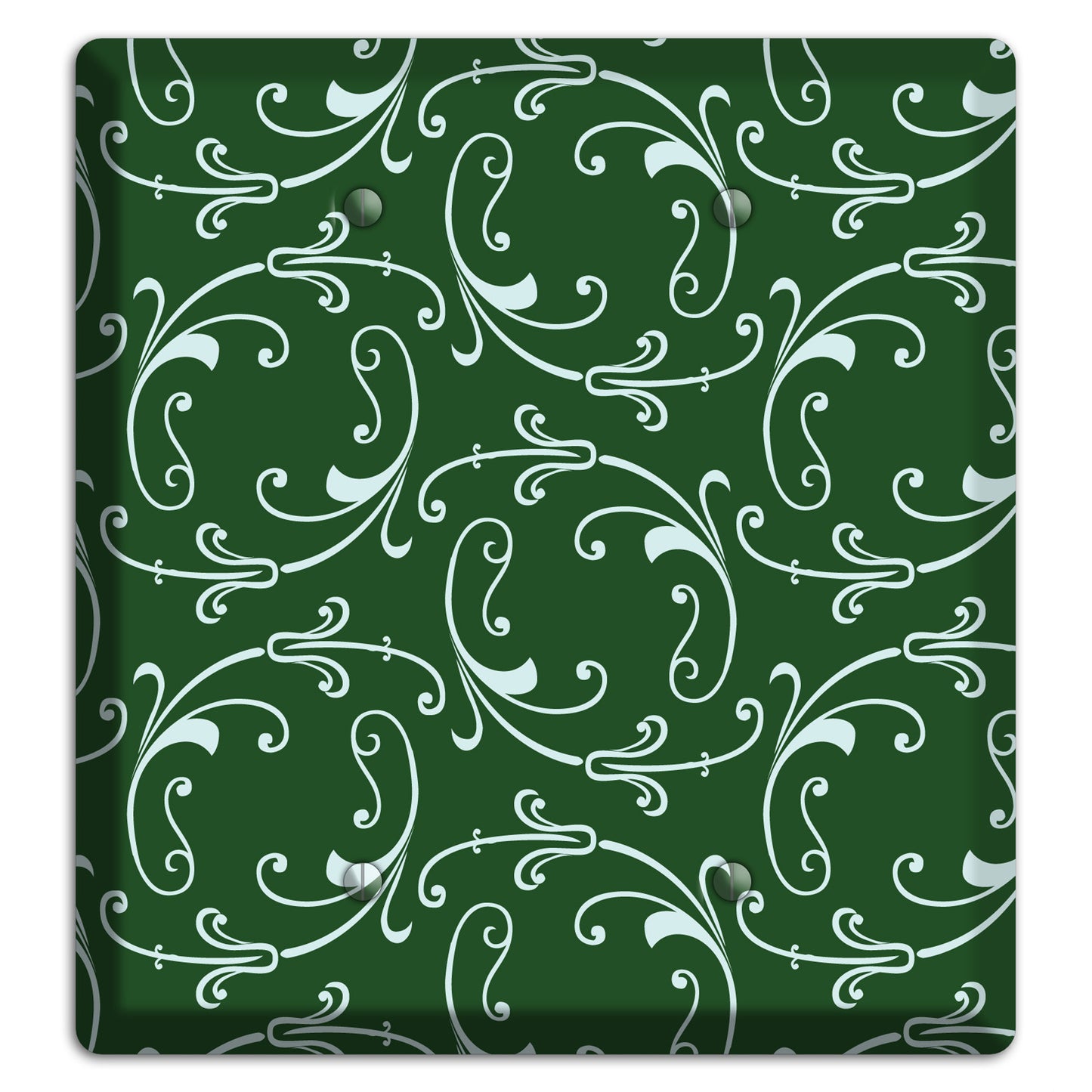 Green Victorian Sprig 2 Blank Wallplate