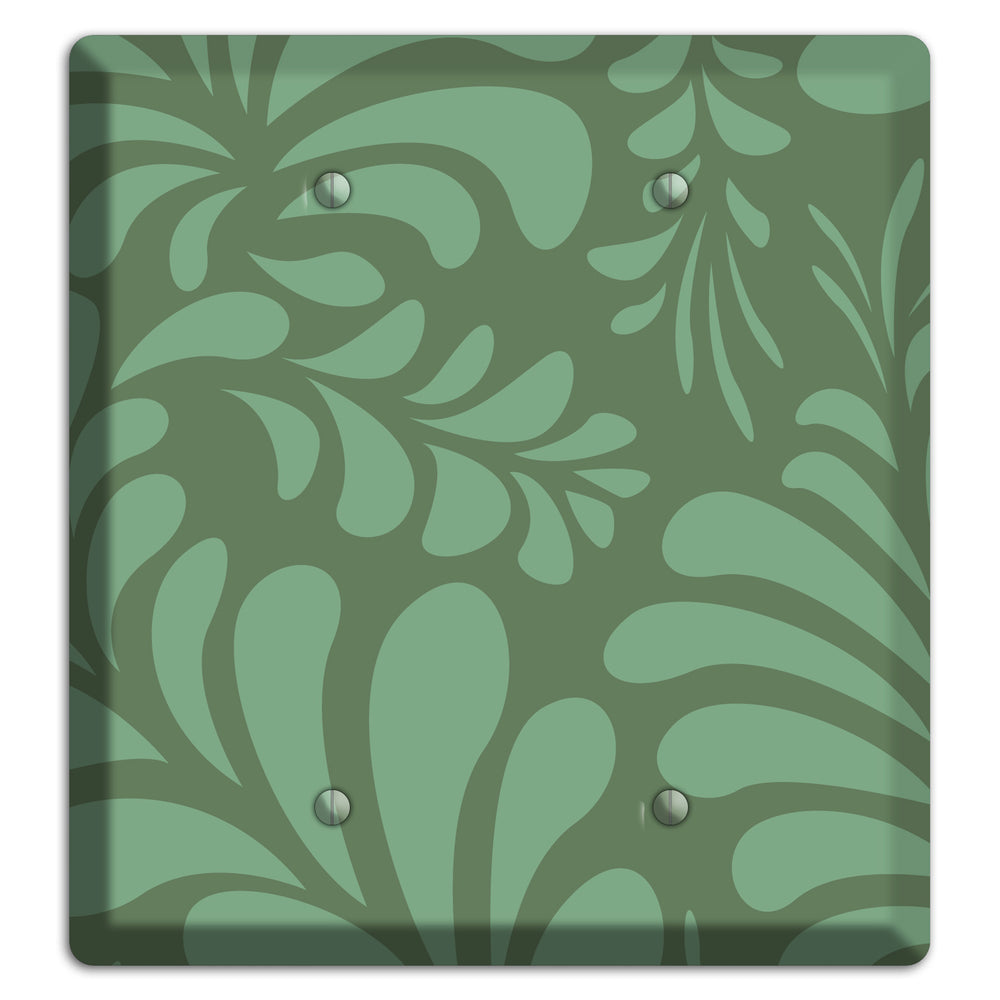 Green Herati 2 Blank Wallplate
