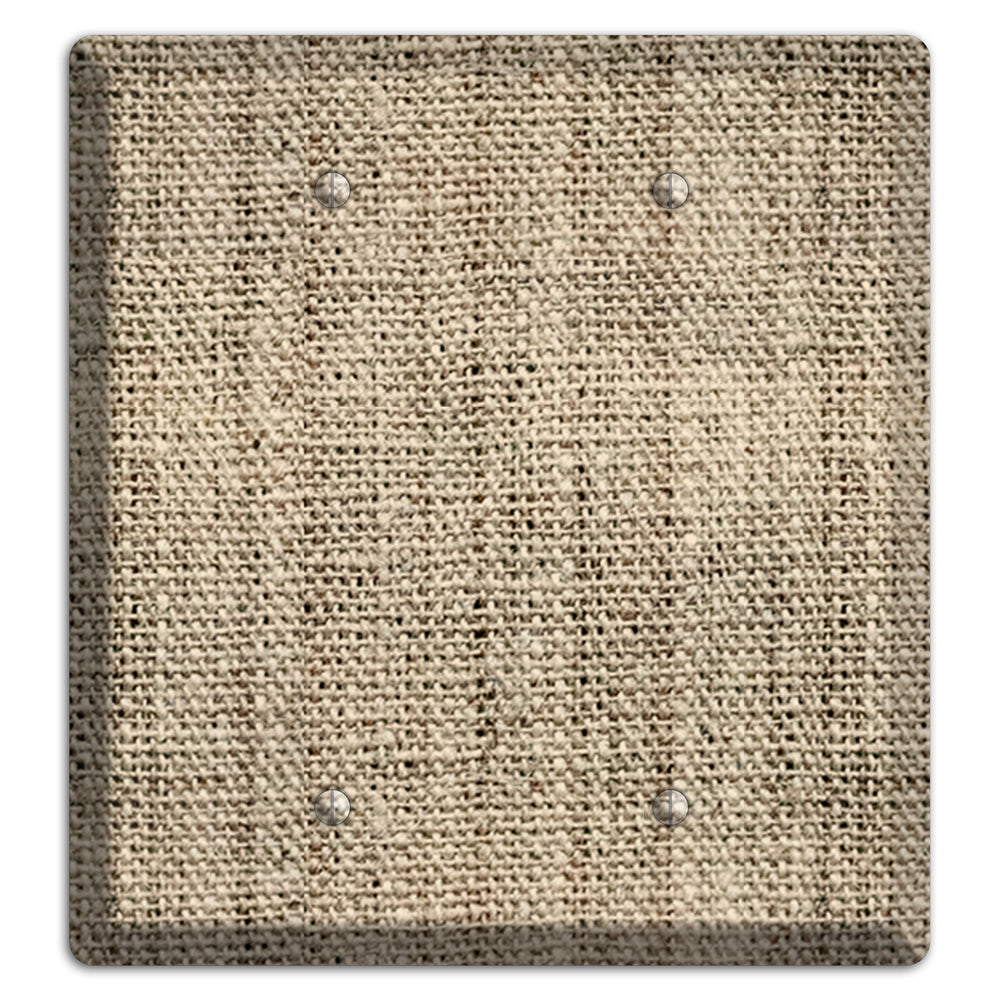 Hillary Burlap 2 Blank Wallplate