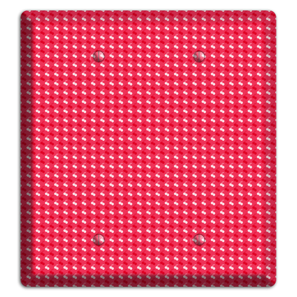 Red with White Motif 2 Blank Wallplate