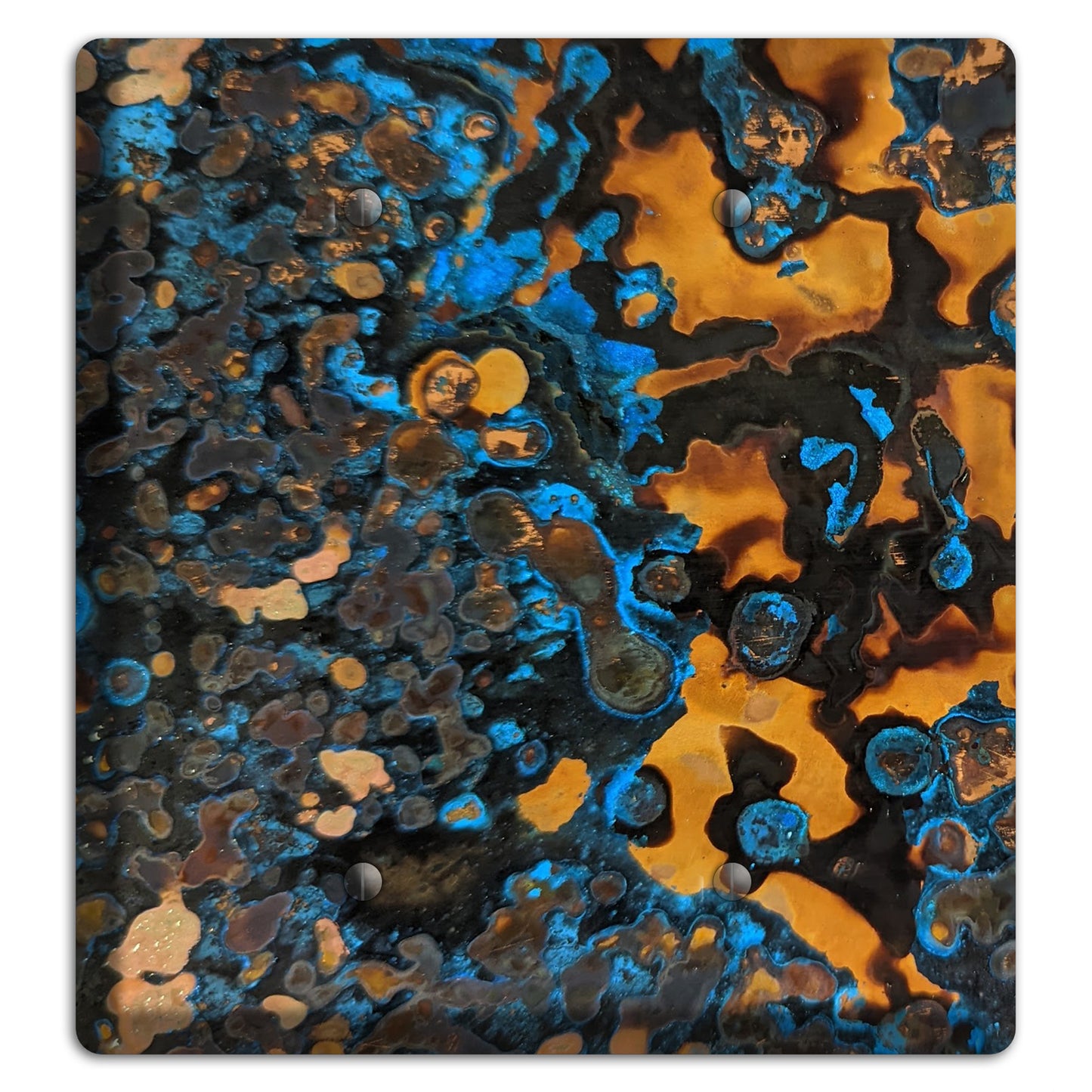 Copper Turquoise Double Blank Cover Plate