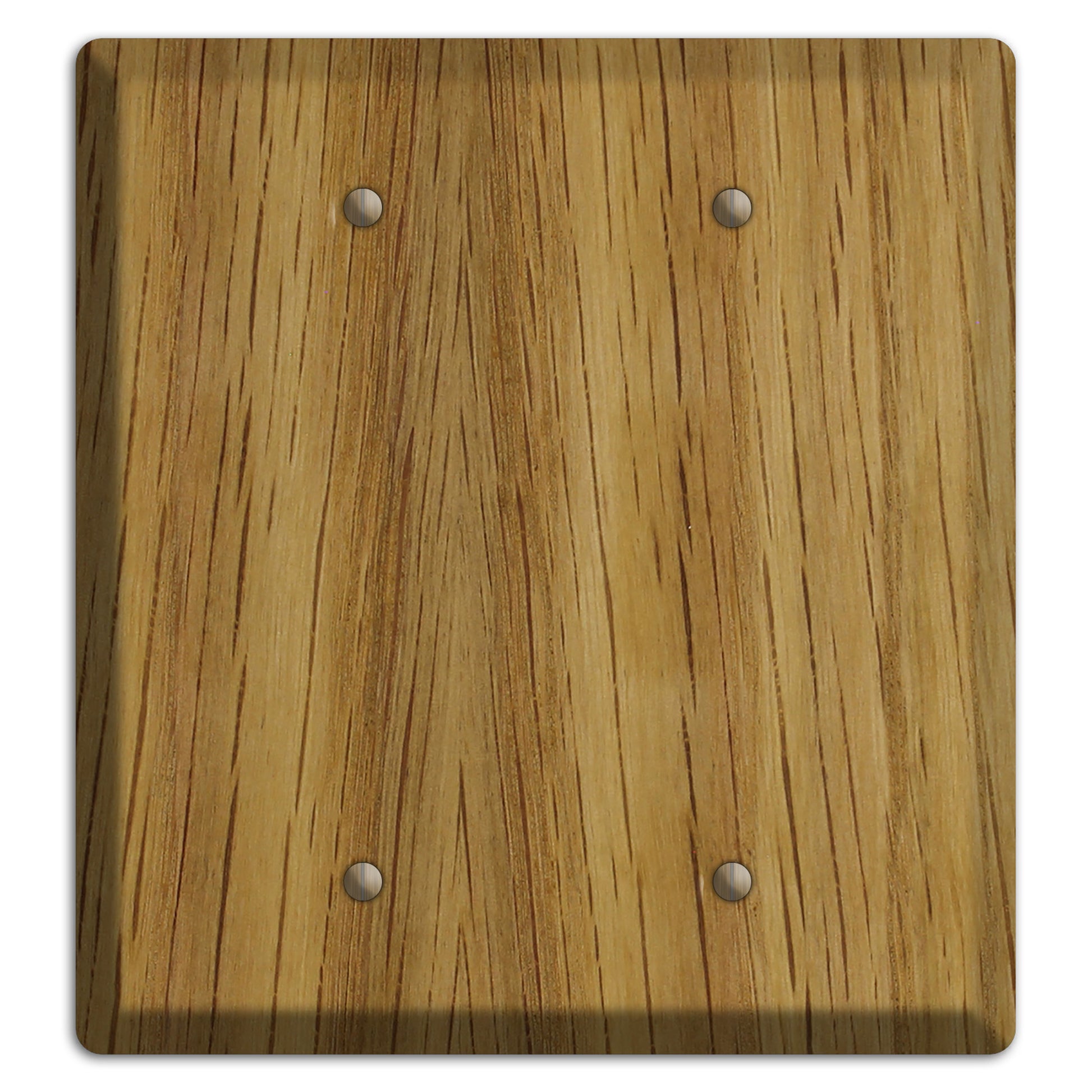 White Oak Wood Double Blank Cover Plate