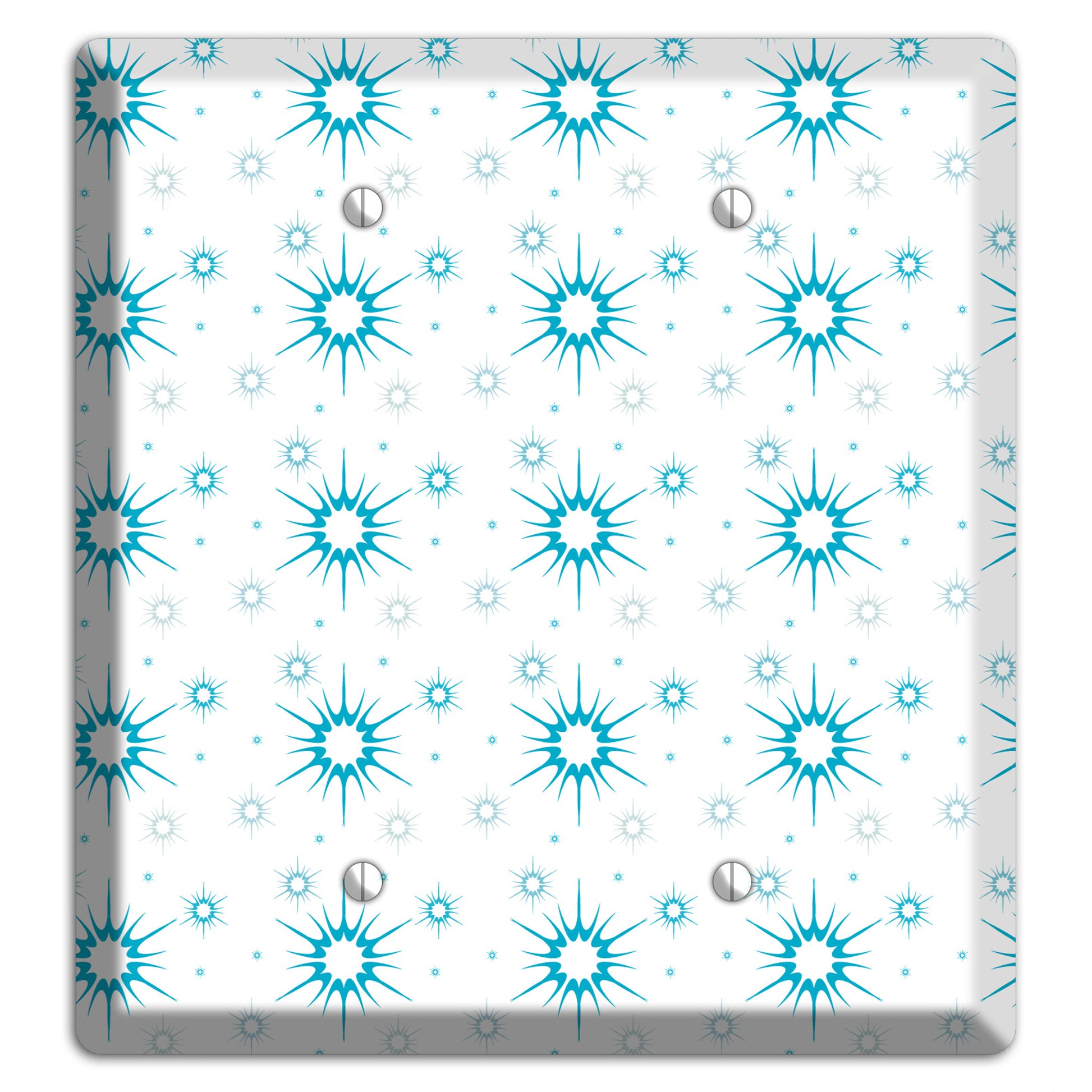 Blue Retro Burst 2 Blank Wallplate