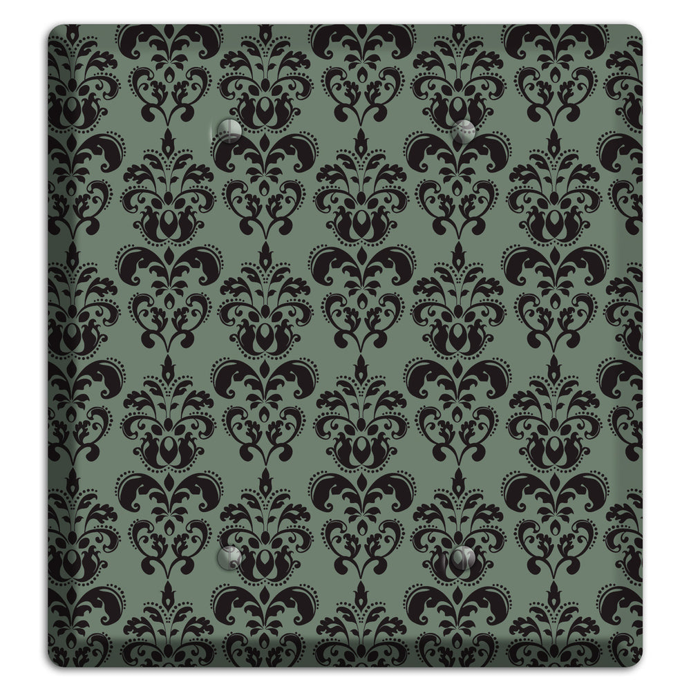 Moss Cartouche Half Drop 2 Blank Wallplate