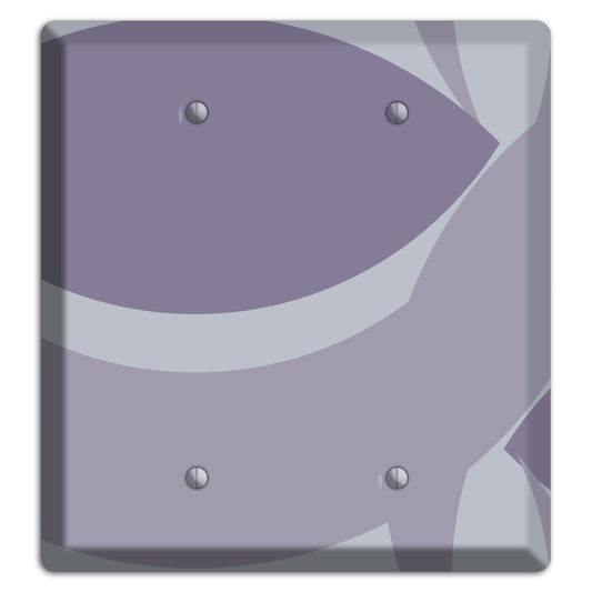Grey and Lavender Abstract 2 Blank Wallplate
