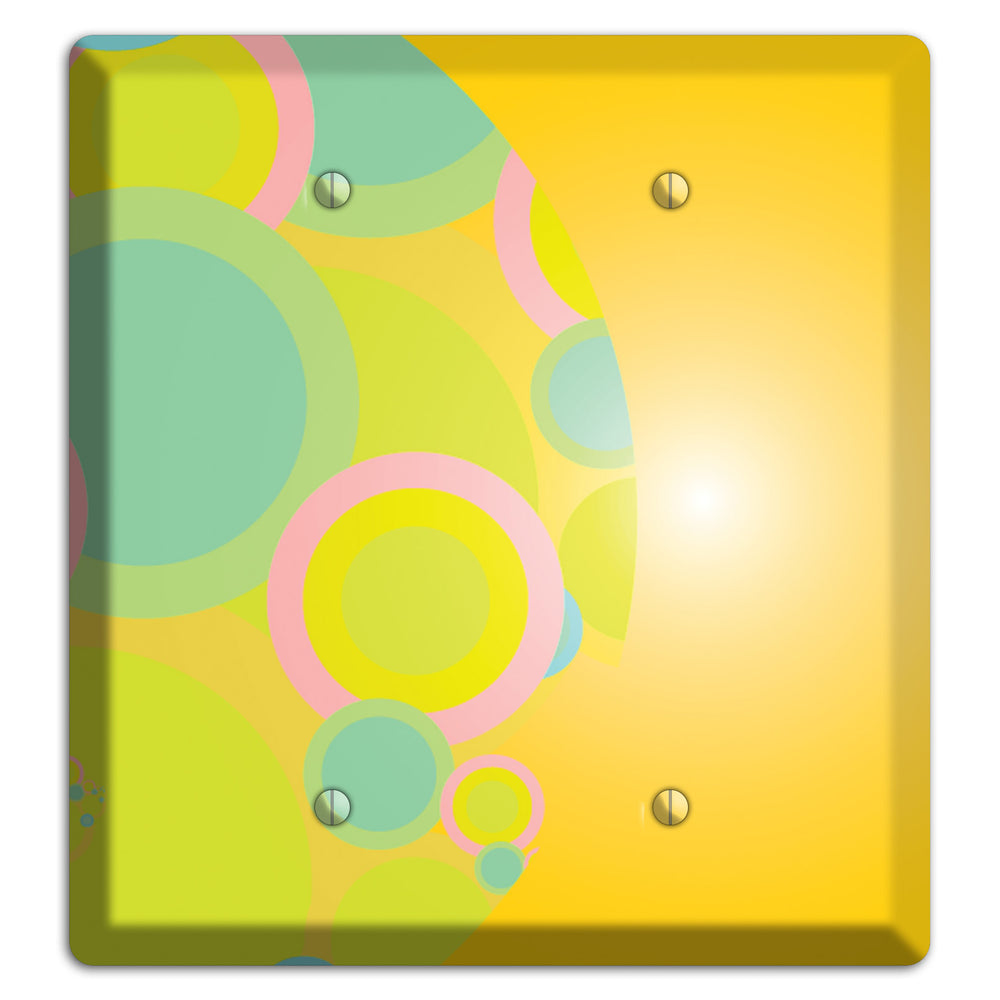 Yellow Circles 2 Blank Wallplate