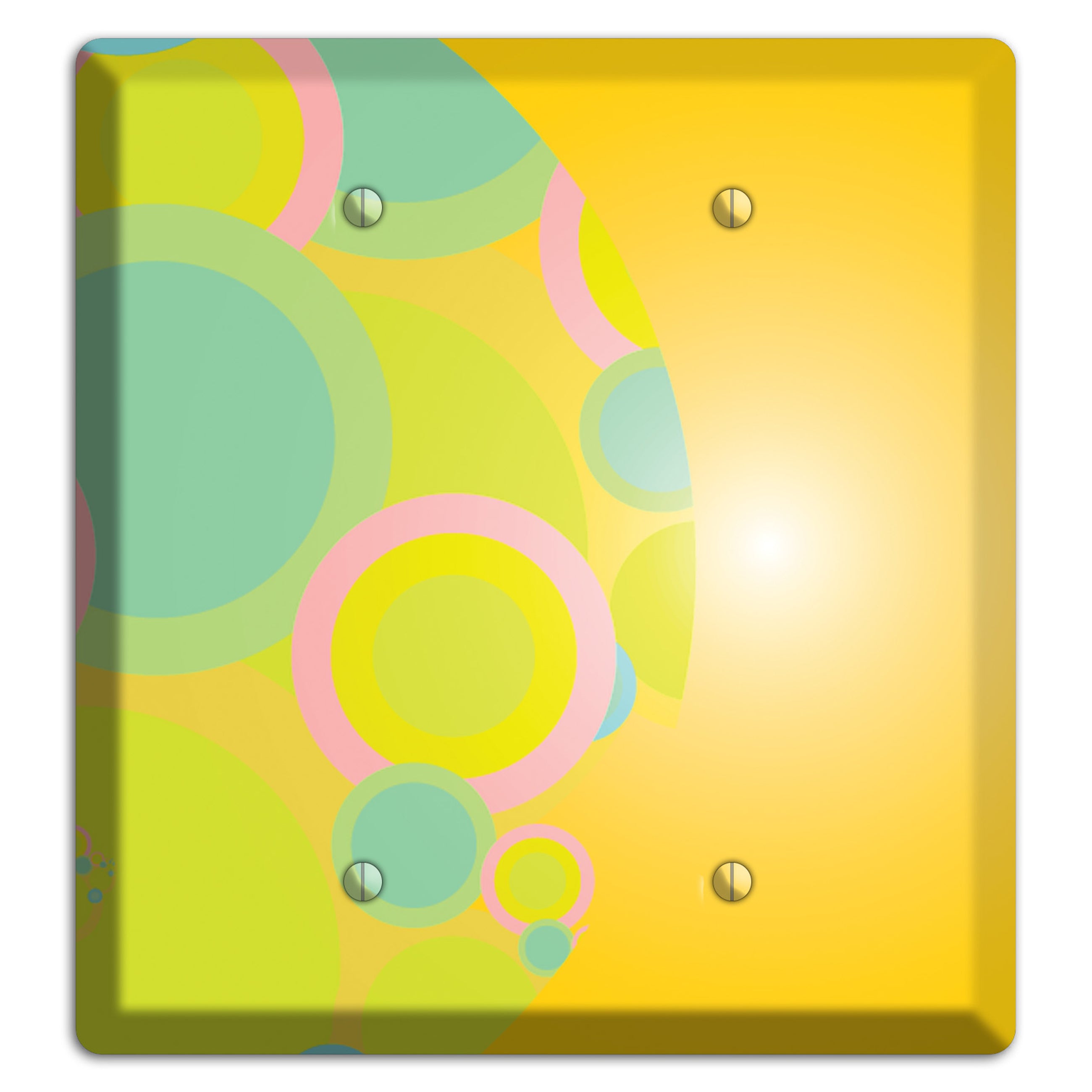 Yellow Circles 2 Blank Wallplate
