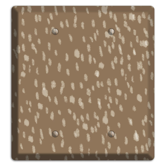 Brown and White Speckle 2 Blank Wallplate