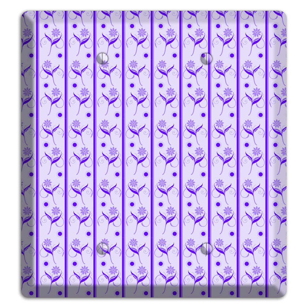 Purple Floral Pattern 2 Blank Wallplate