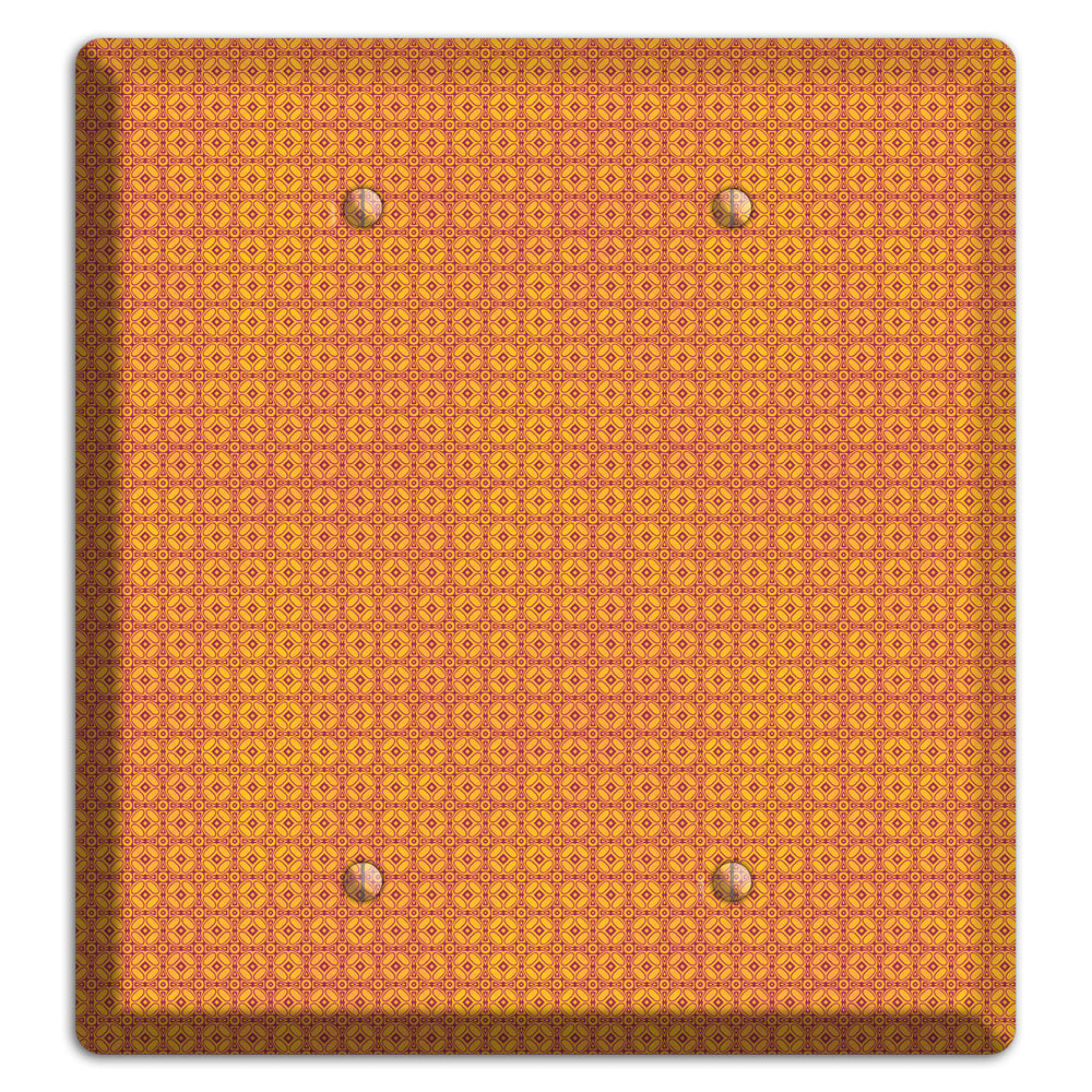 Multi Orange Arabesque 2 Blank Wallplate