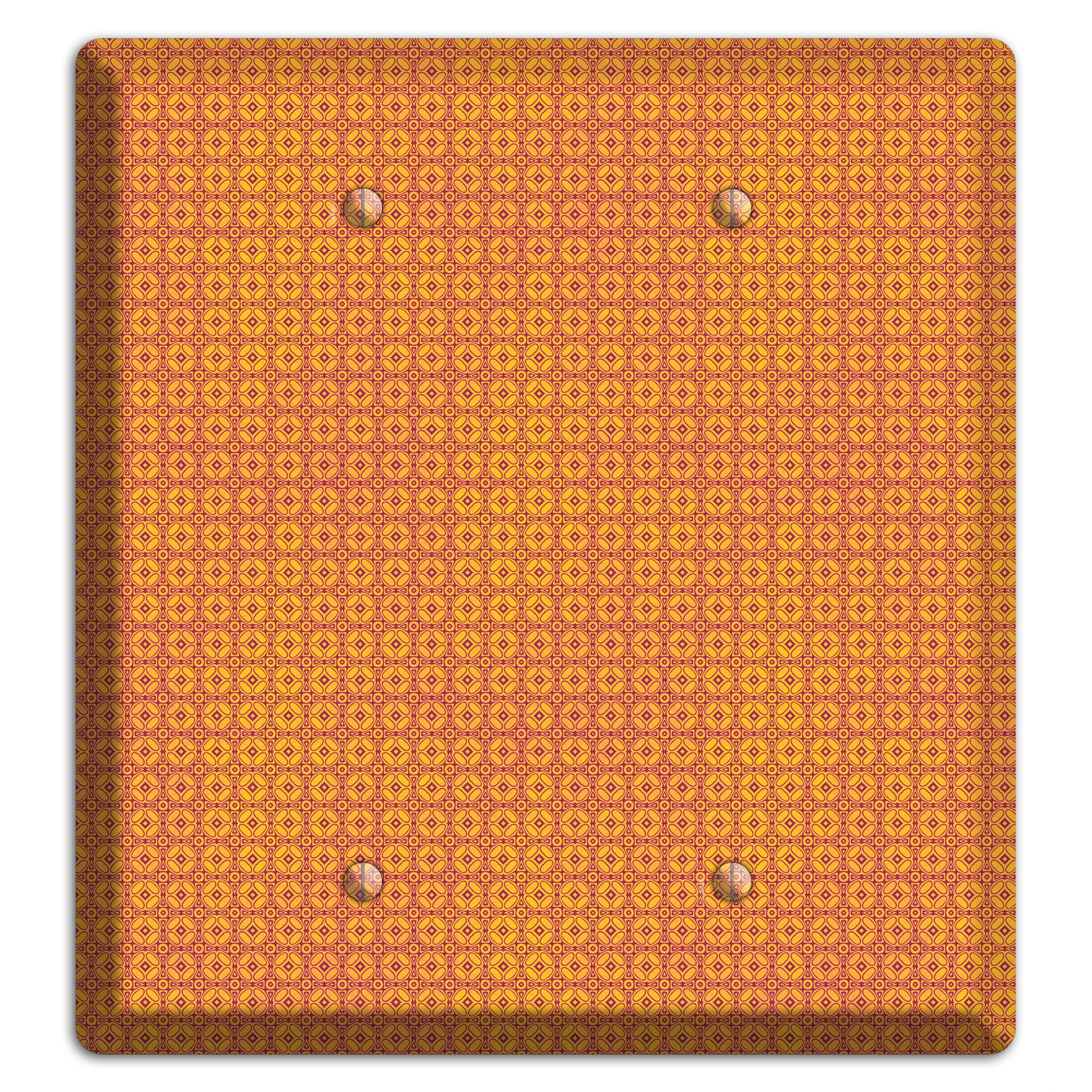 Multi Orange Arabesque 2 Blank Wallplate