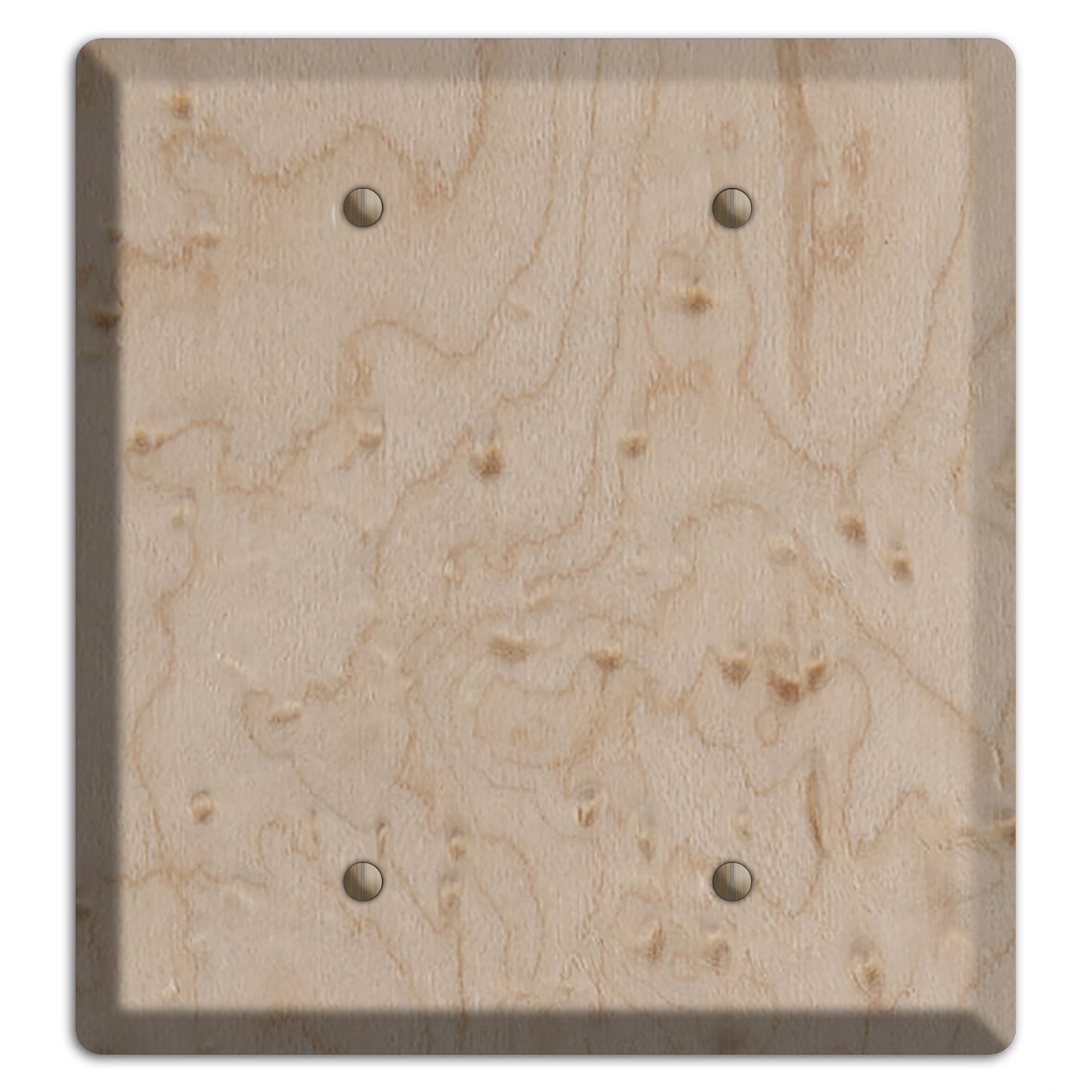 Birdseye Maple Wood Double Blank Cover Plate