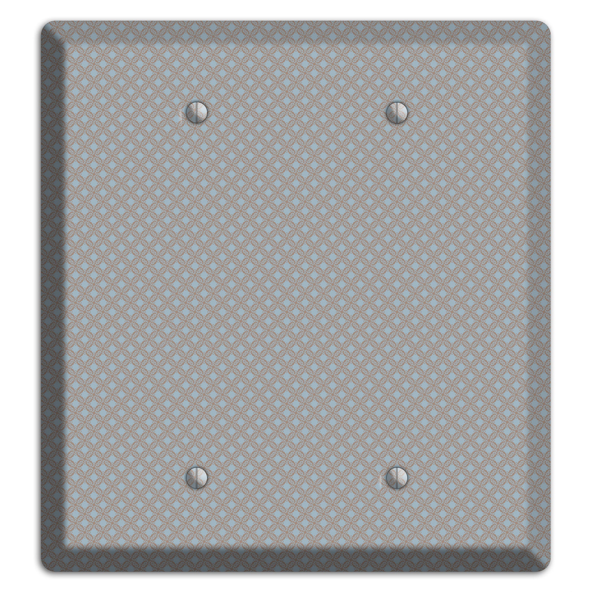 Multi Grey Lattice 2 Blank Wallplate