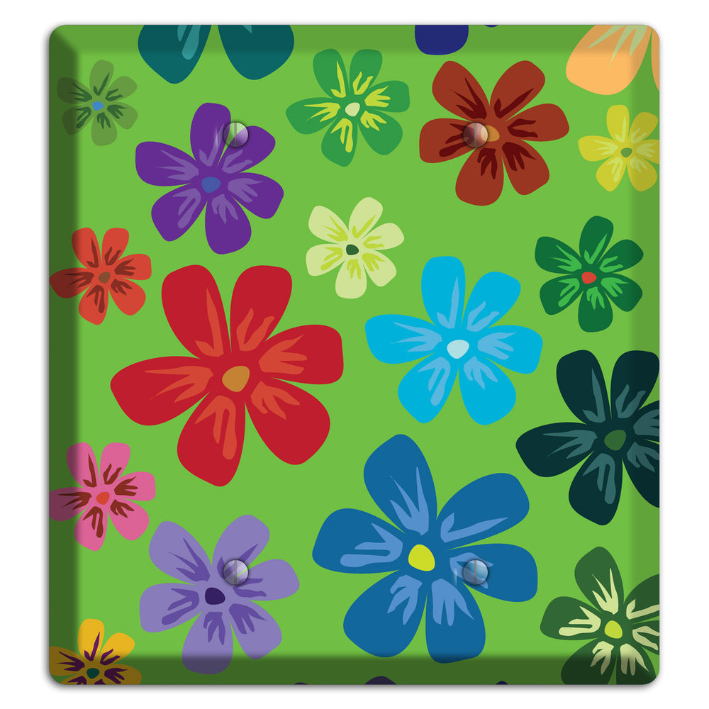 Orange Flowers 2 Blank Wallplate