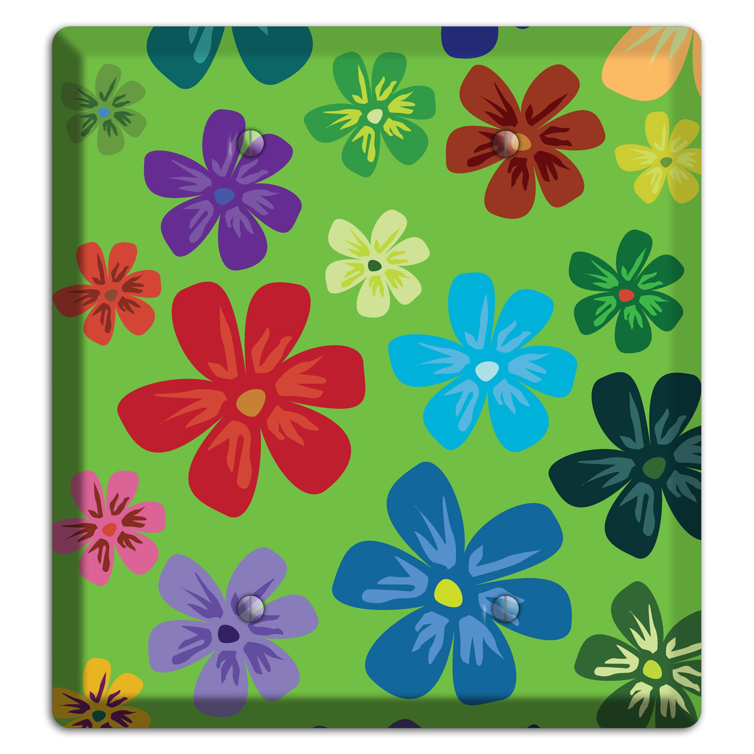 Orange Flowers 2 Blank Wallplate