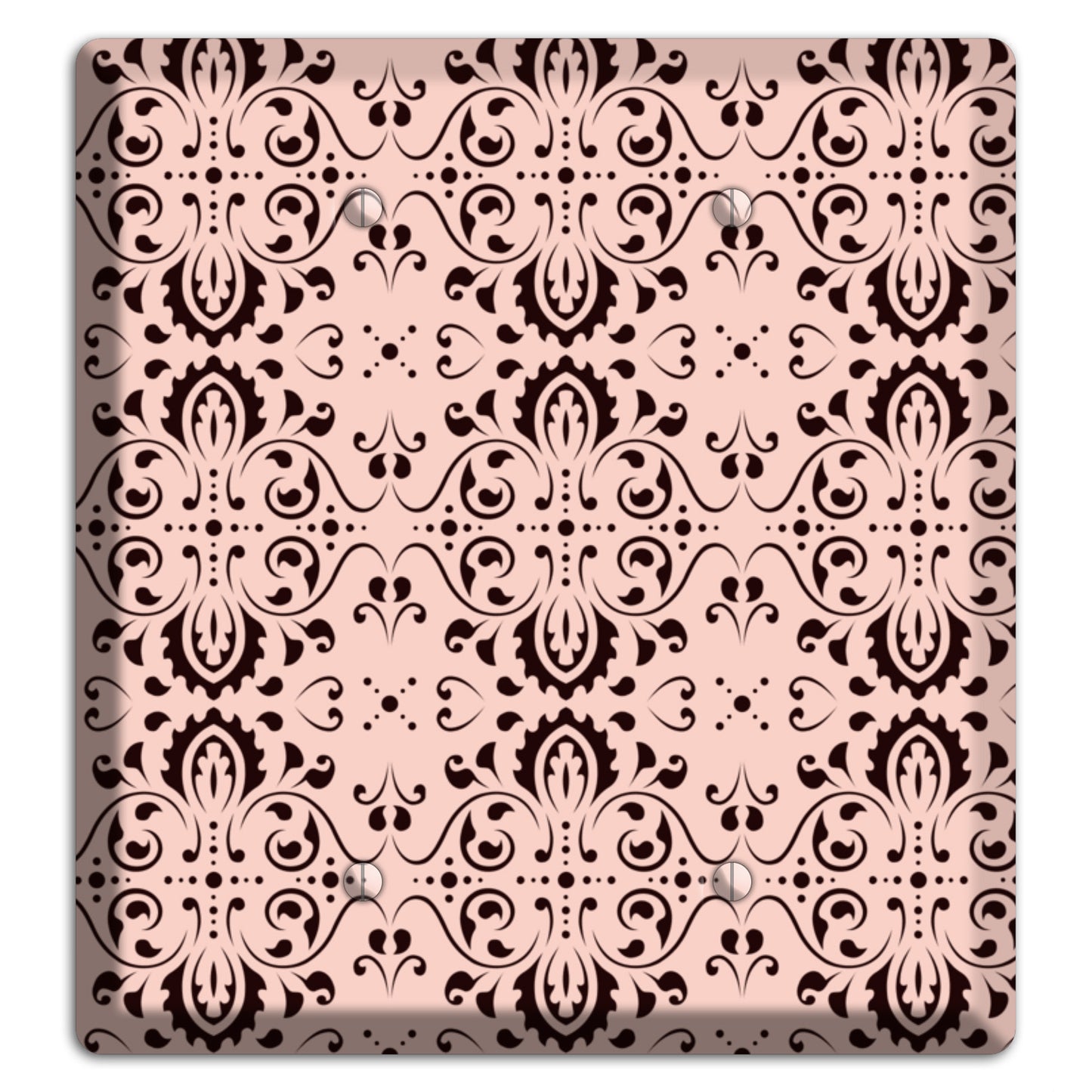 Coral Tapestry Cartouche 2 Blank Wallplate