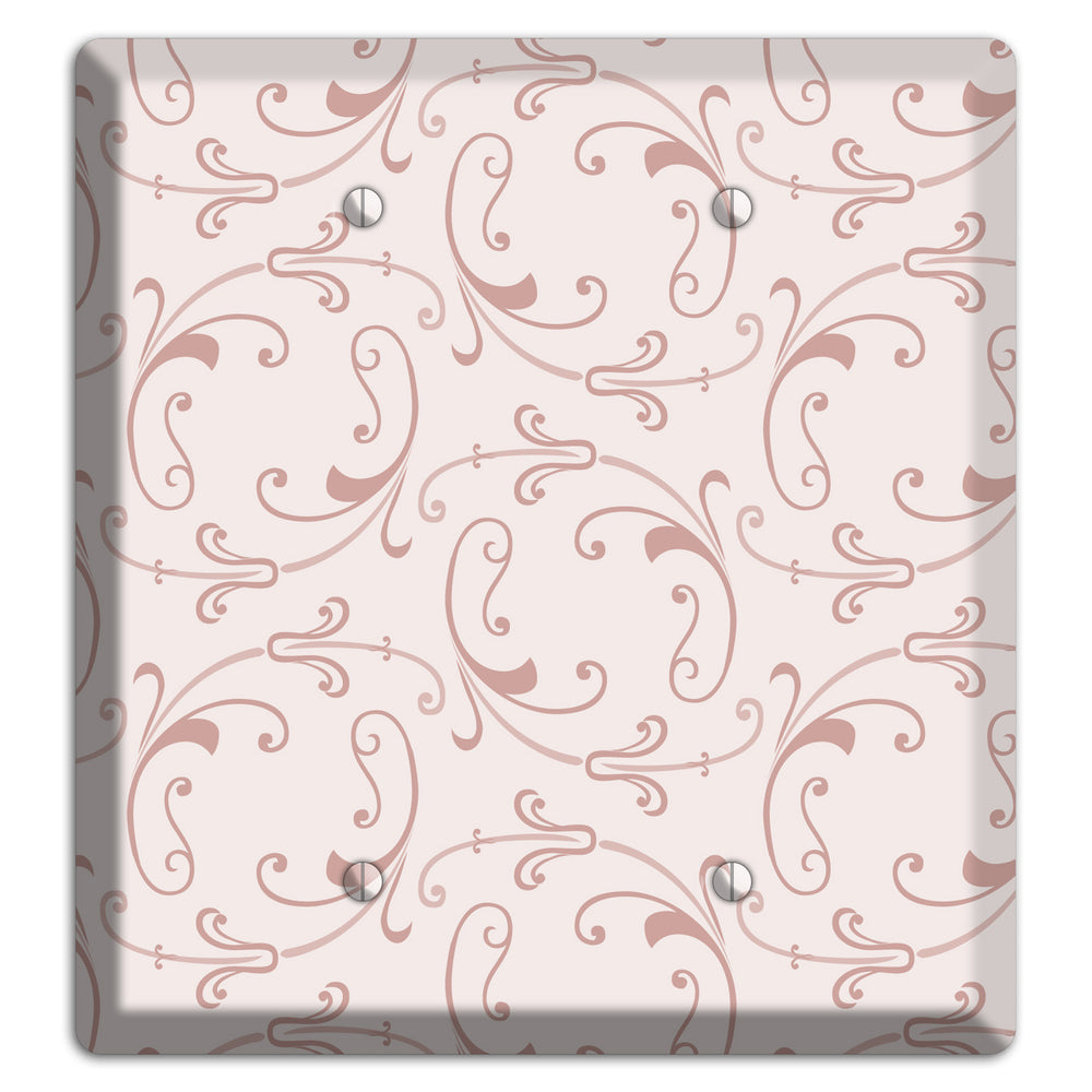 Dusty Rose Victorian Sprig 2 Blank Wallplate