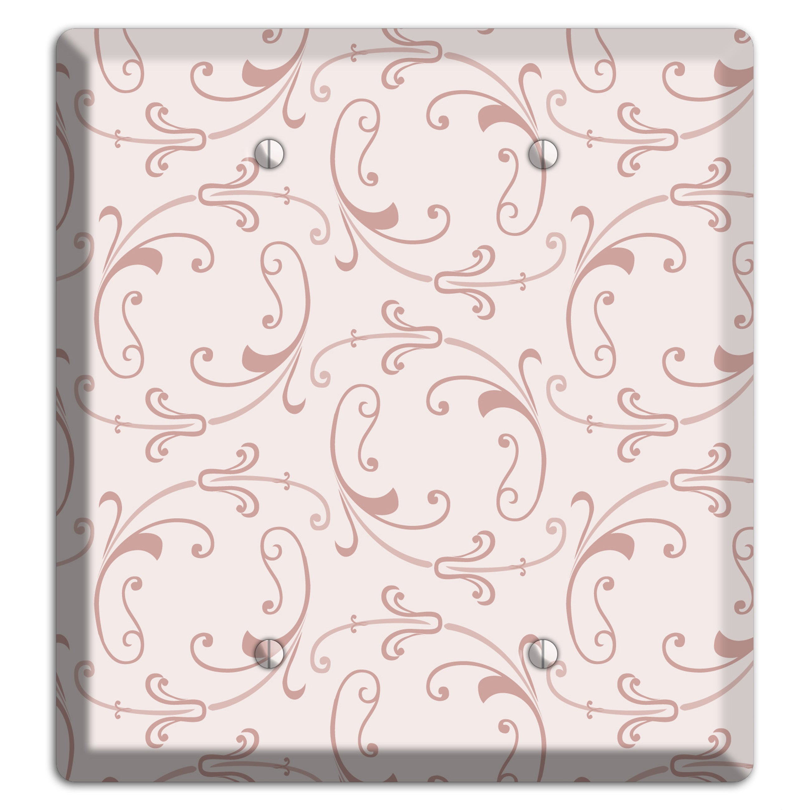 Dusty Rose Victorian Sprig 2 Blank Wallplate