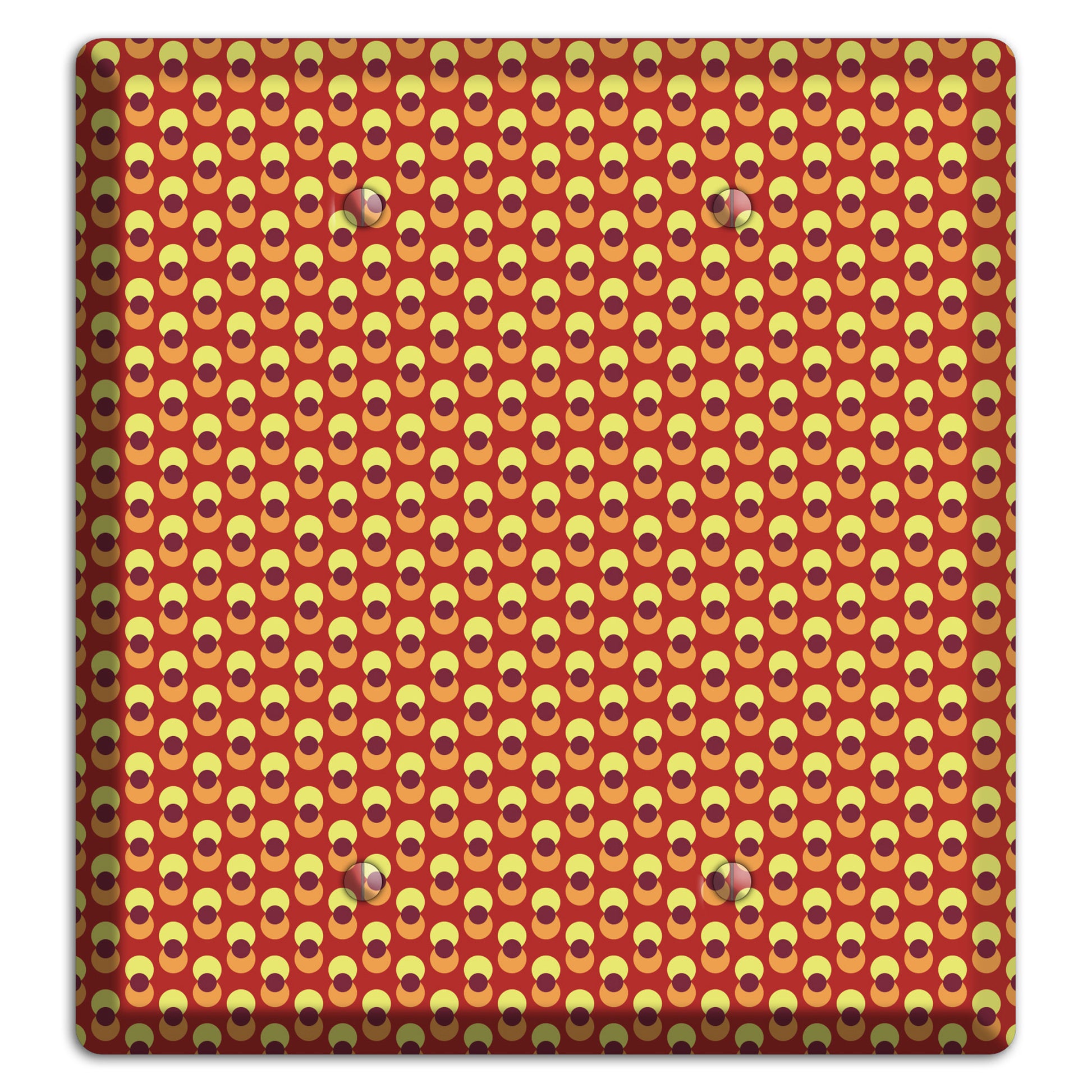 Red Overlain Dots 2 Blank Wallplate