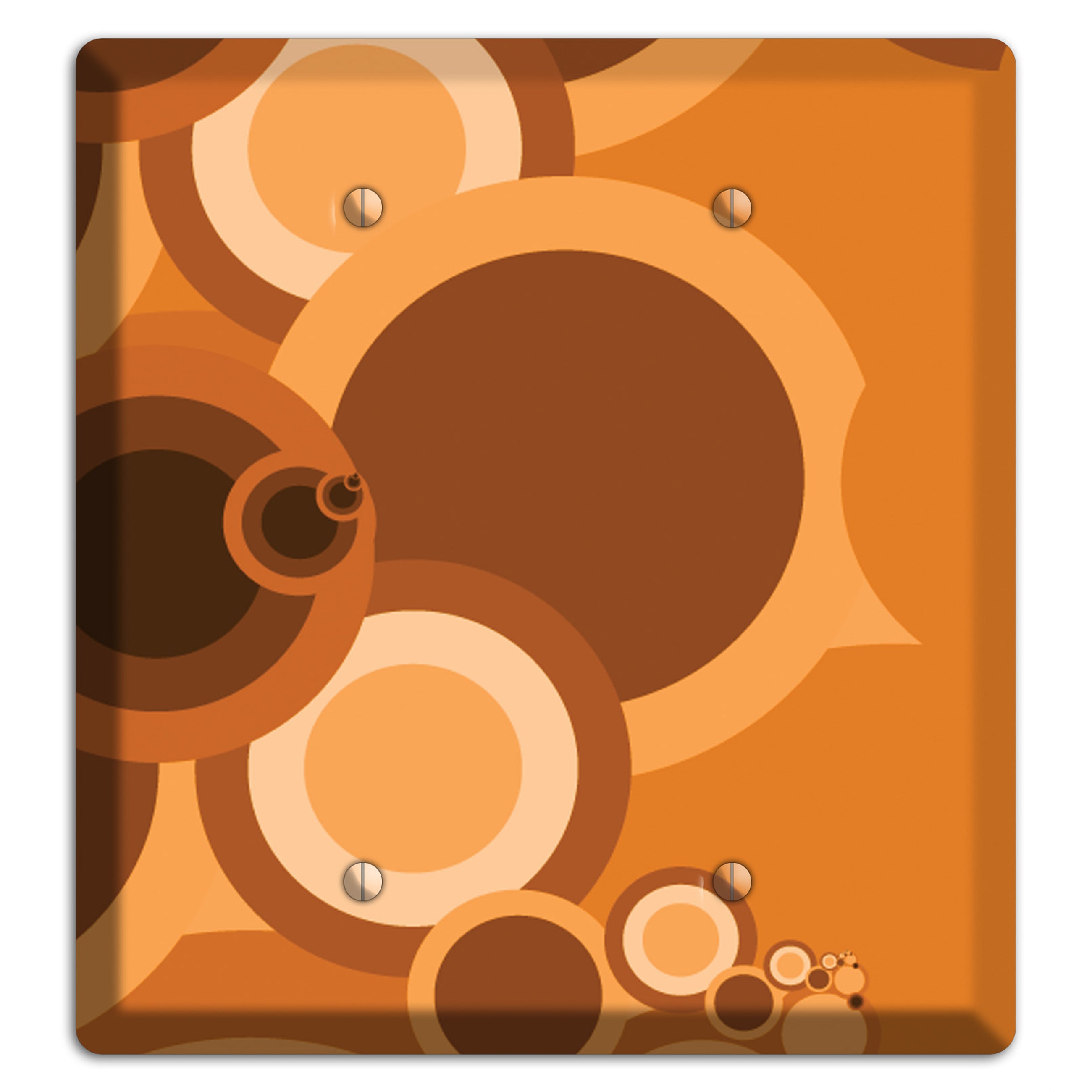 Burnt Orange Circles 2 Blank Wallplate