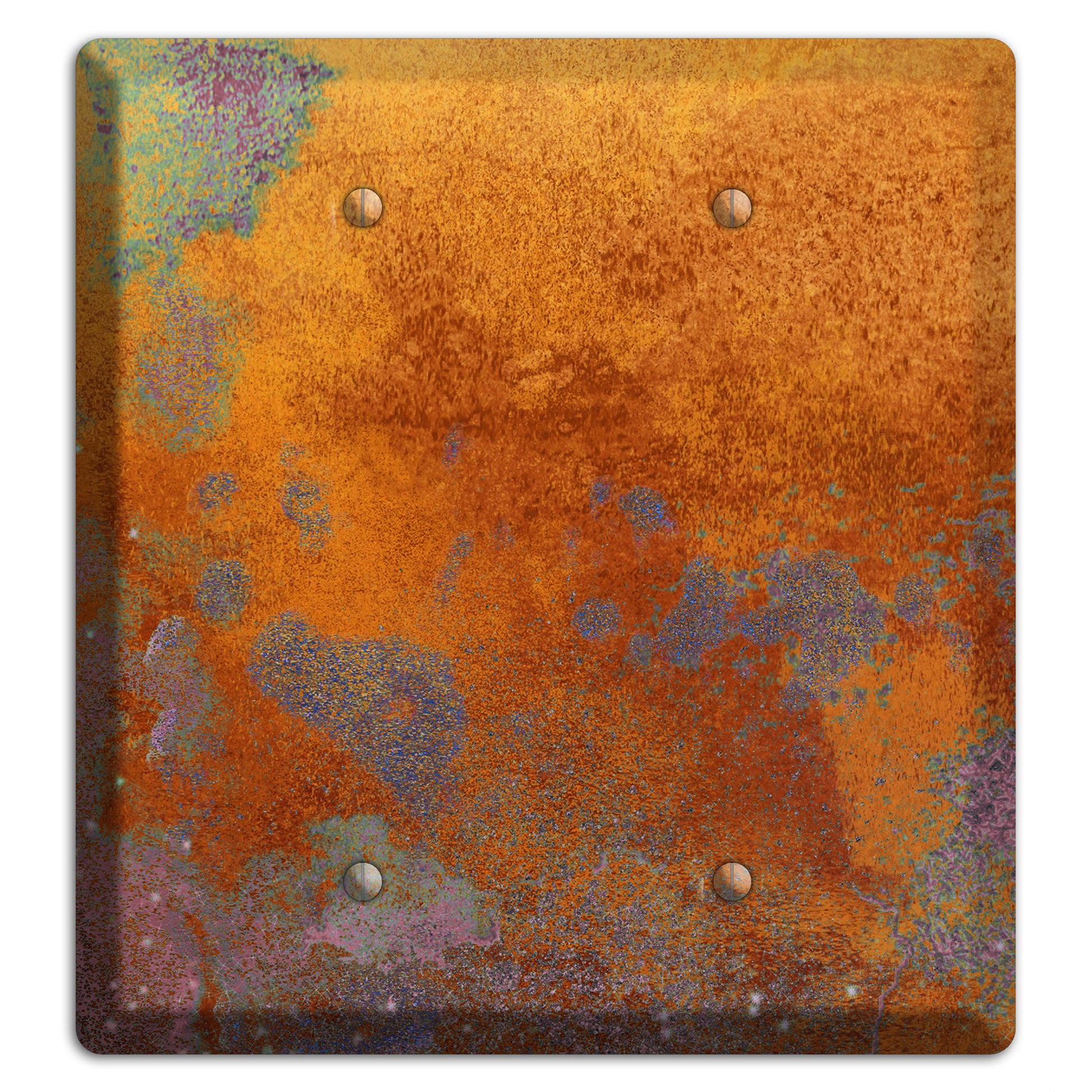 Antique Copper with Purple 2 Blank Wallplate