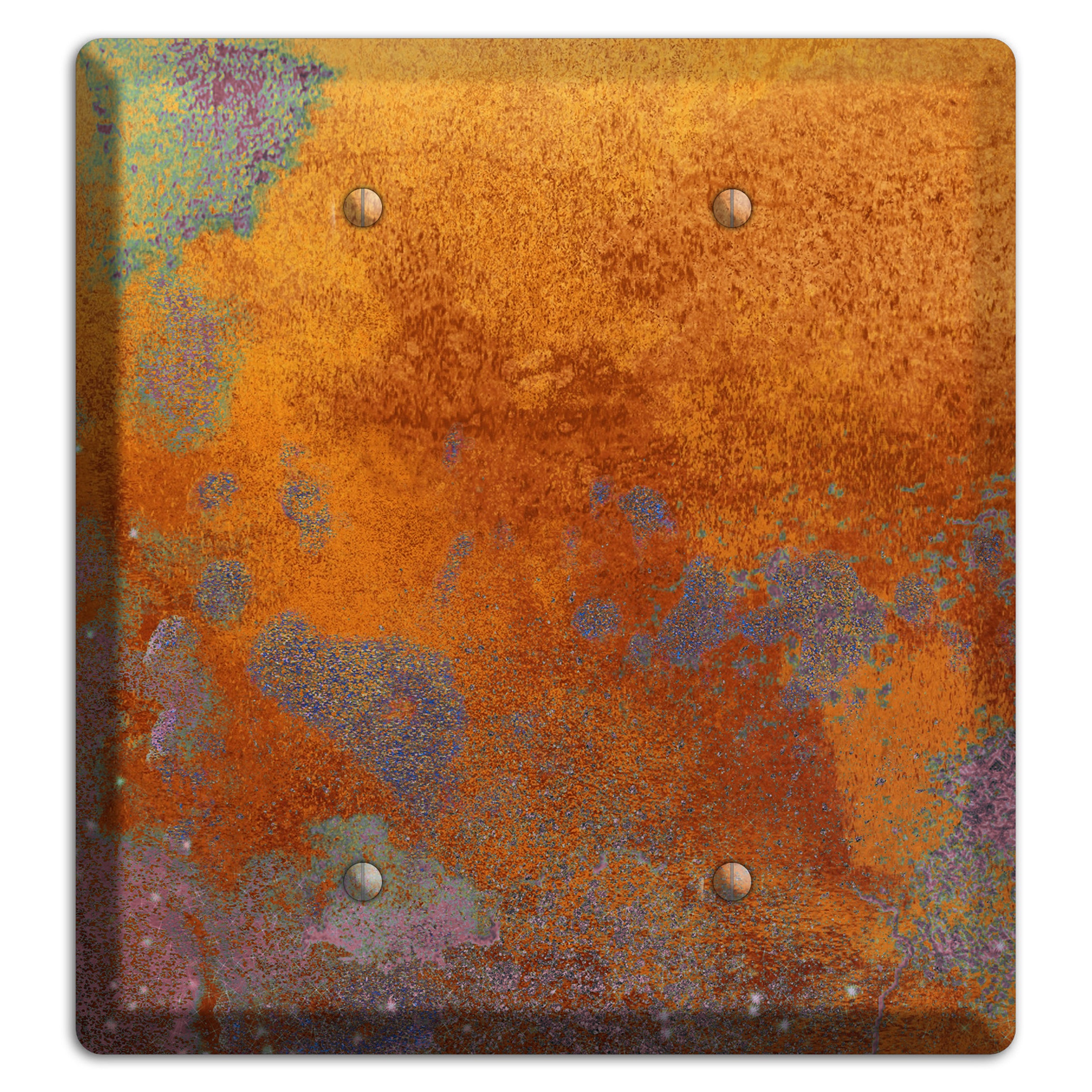 Antique Copper with Purple 2 Blank Wallplate