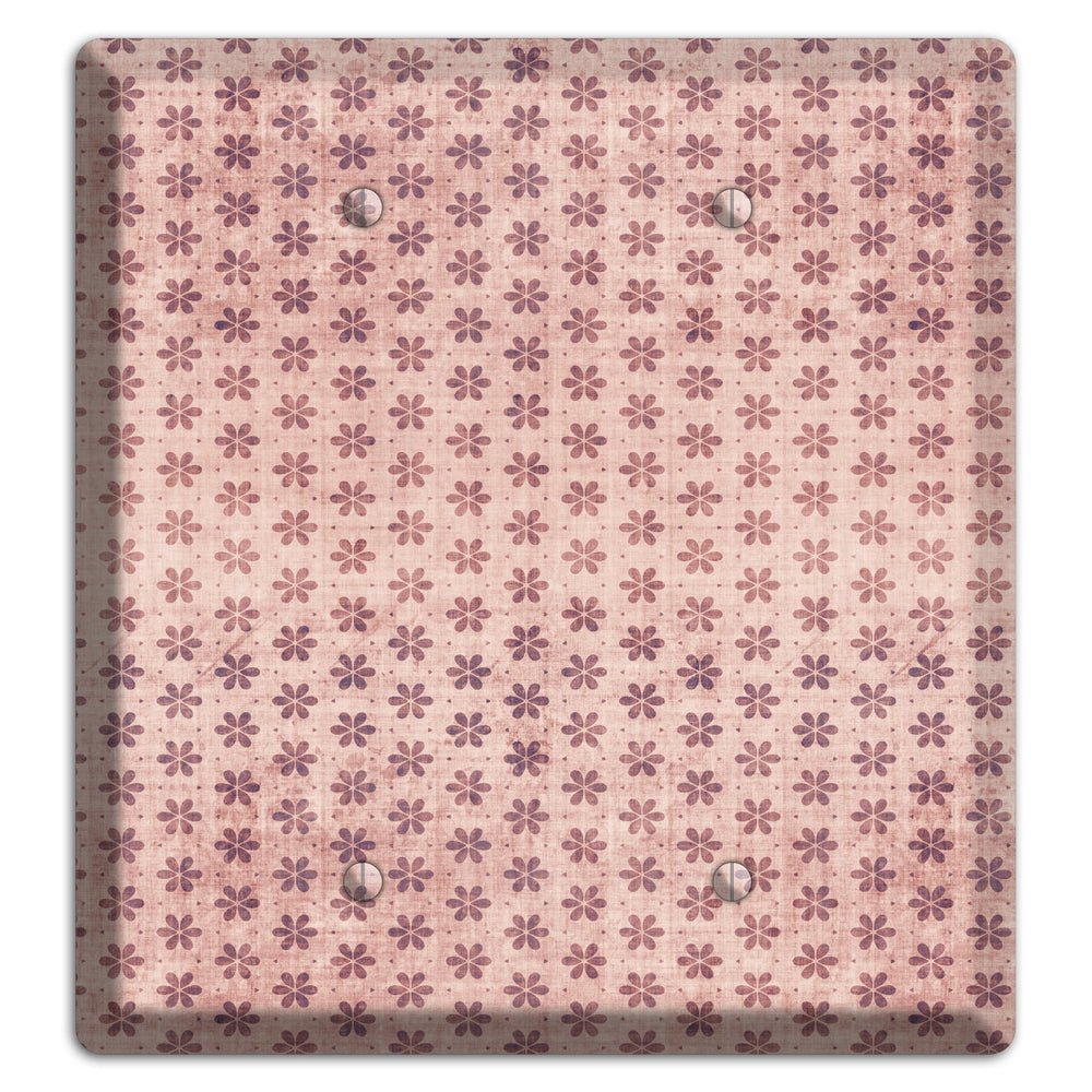 Dusty Pink Grunge Floral Contour 2 Blank Wallplate