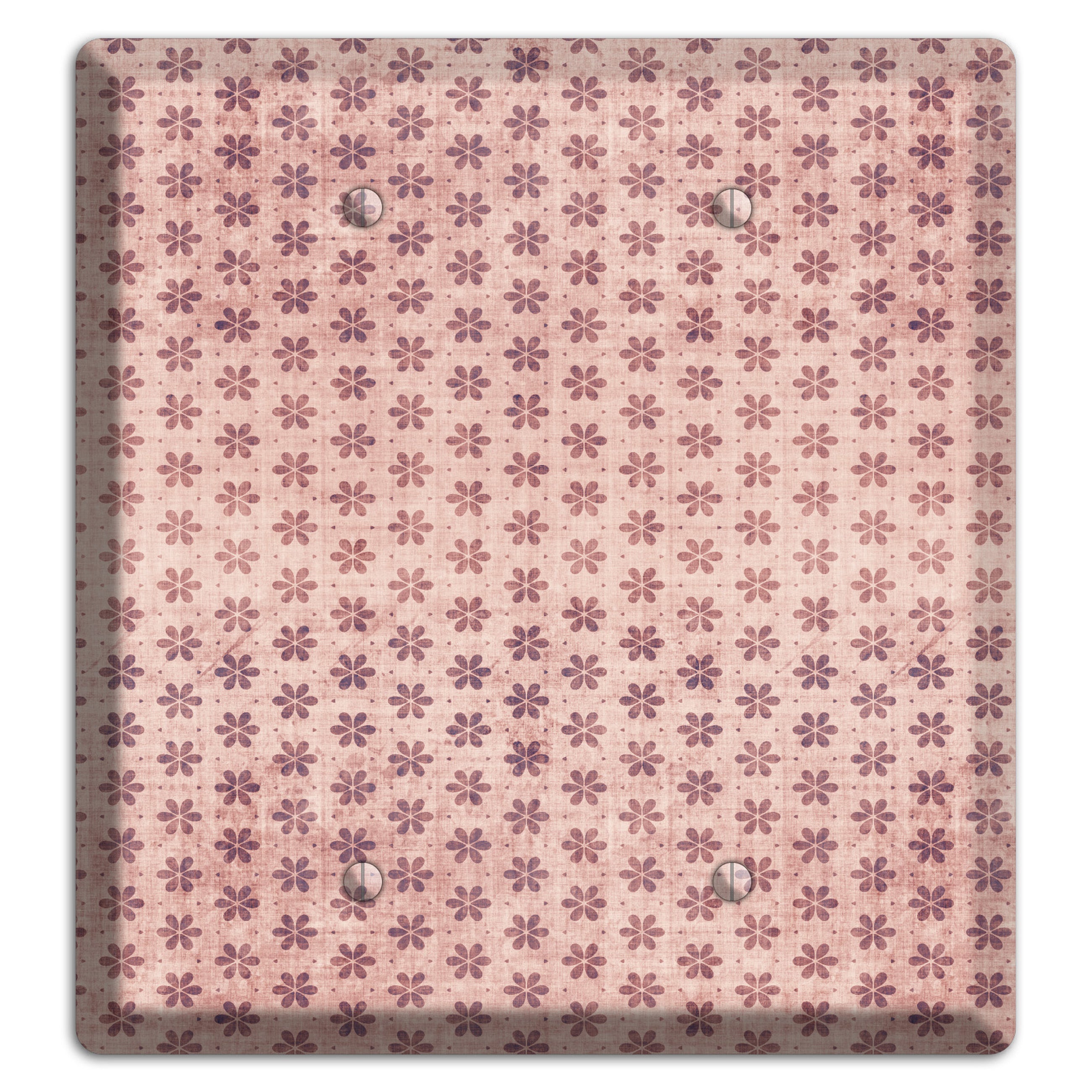 Dusty Pink Grunge Floral Contour 2 Blank Wallplate