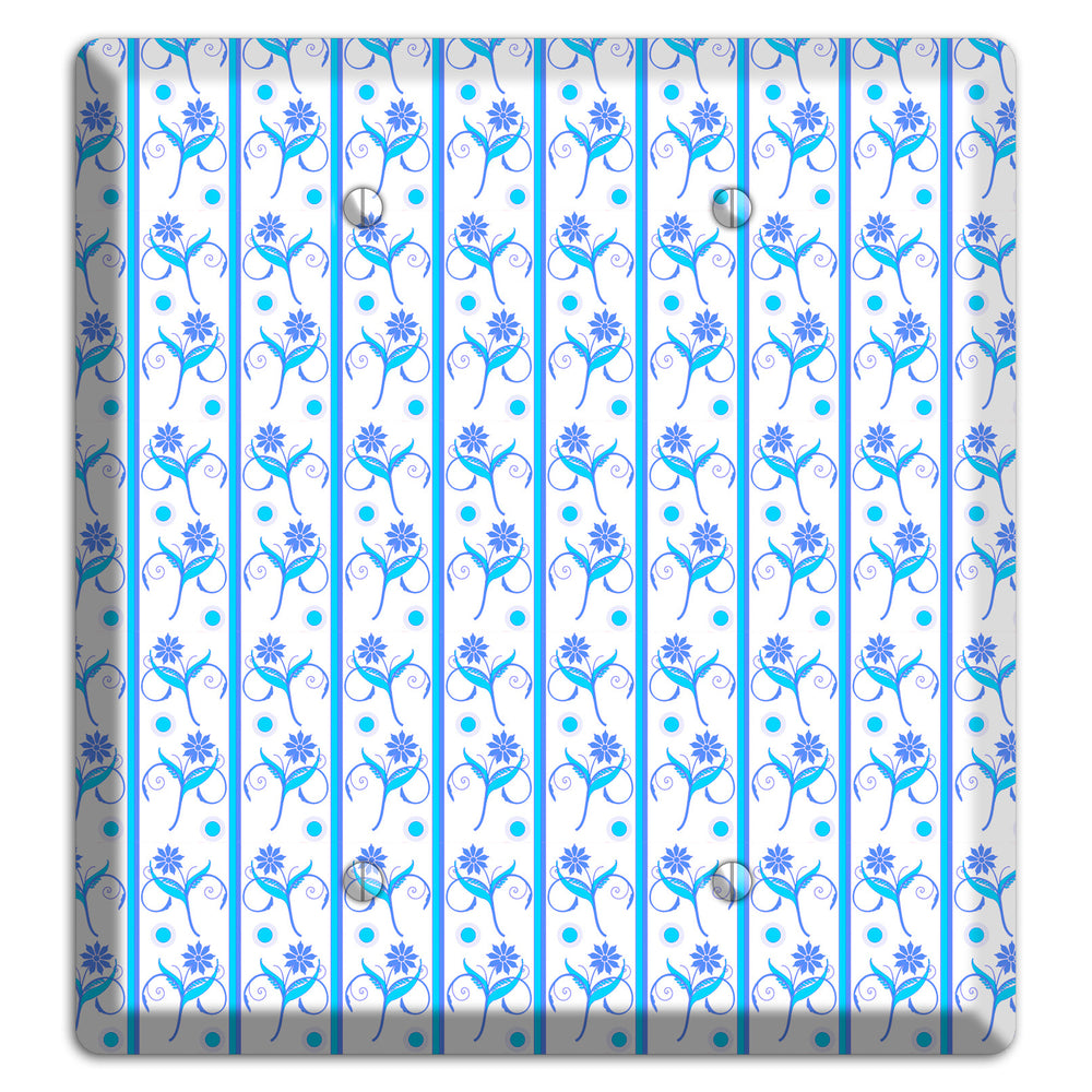 Blue Floral Pattern 2 Blank Wallplate