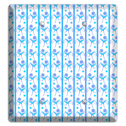 Blue Floral Pattern 2 Blank Wallplate