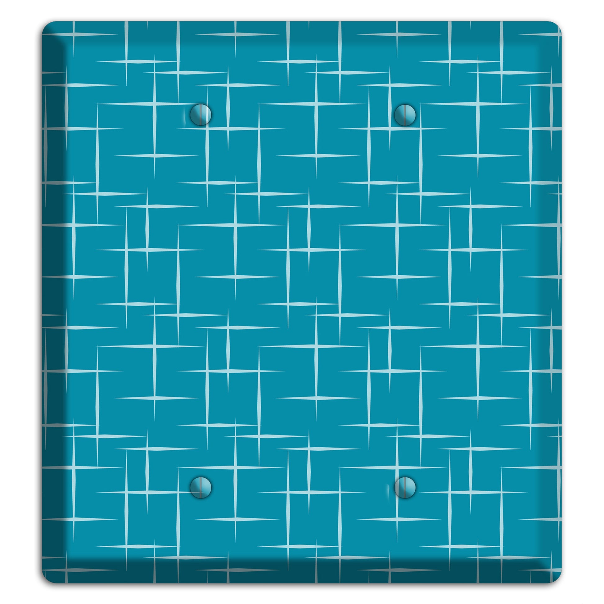 Blue Atom Burst 2 Blank Wallplate