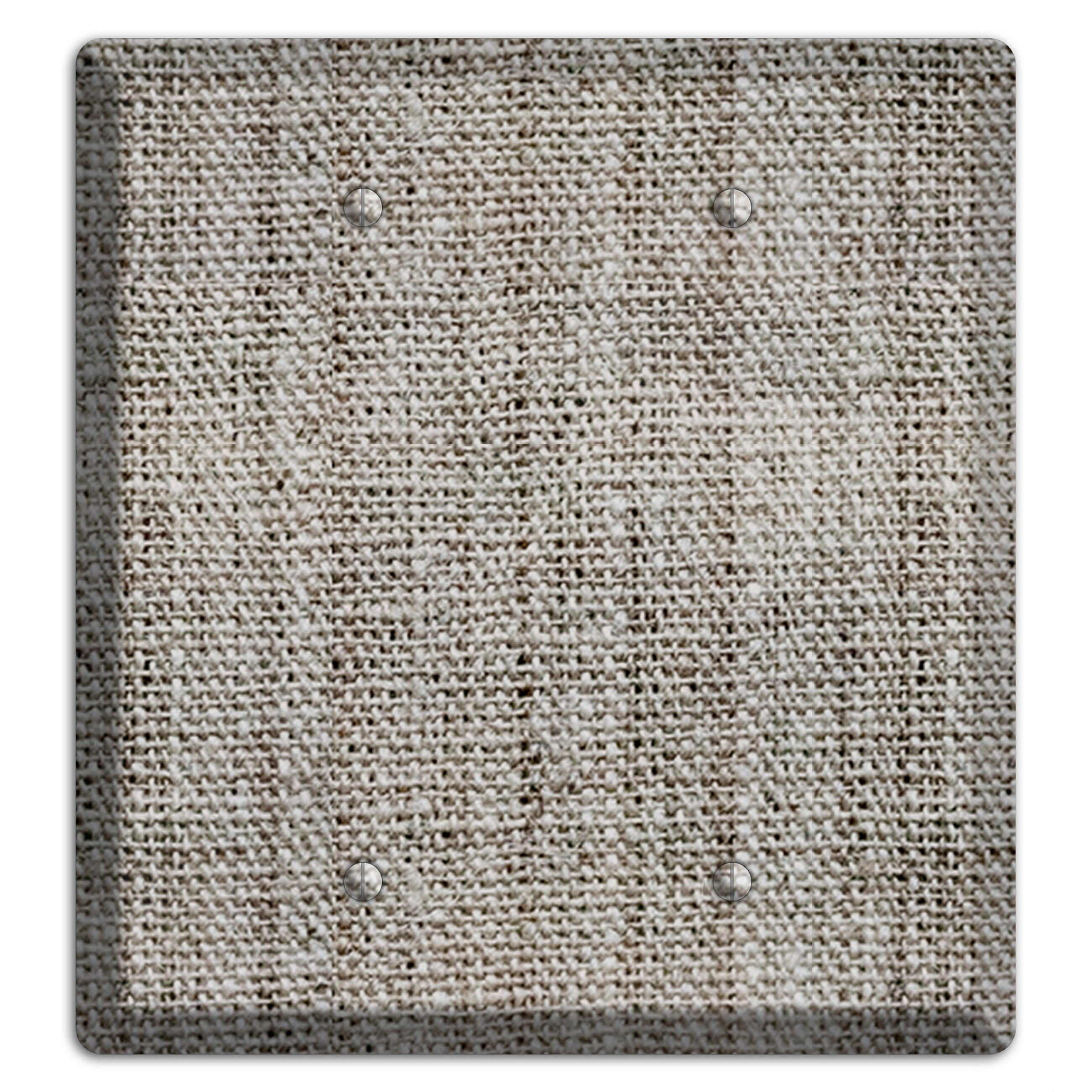 Zorba Burlap 2 Blank Wallplate