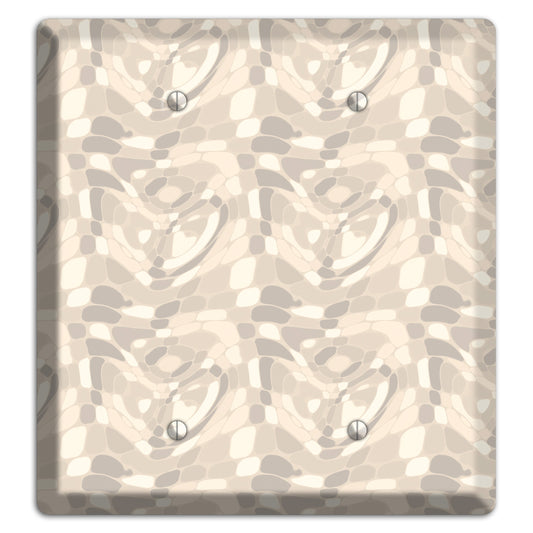 Beige Large Abstract 2 Blank Wallplate