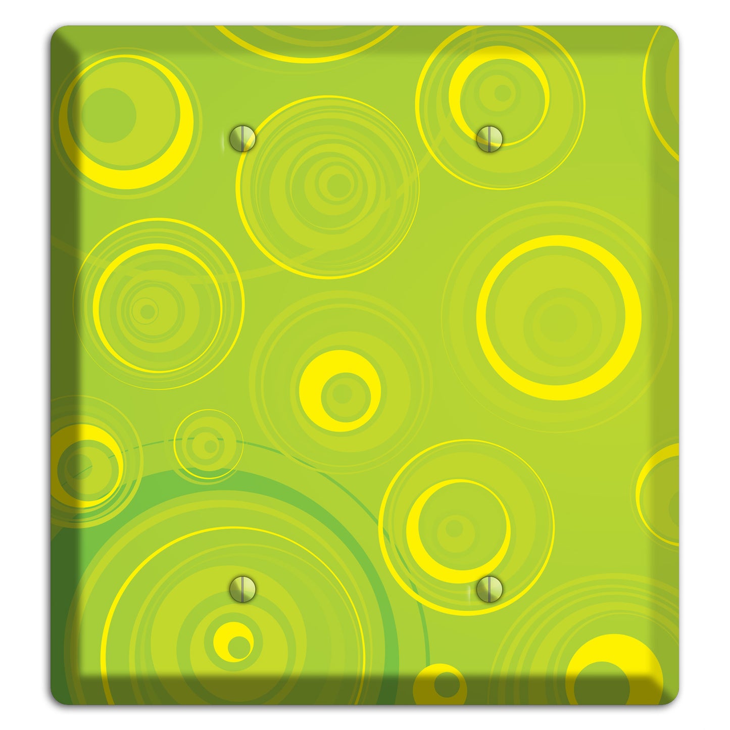 Green-yellow Circles 2 Blank Wallplate