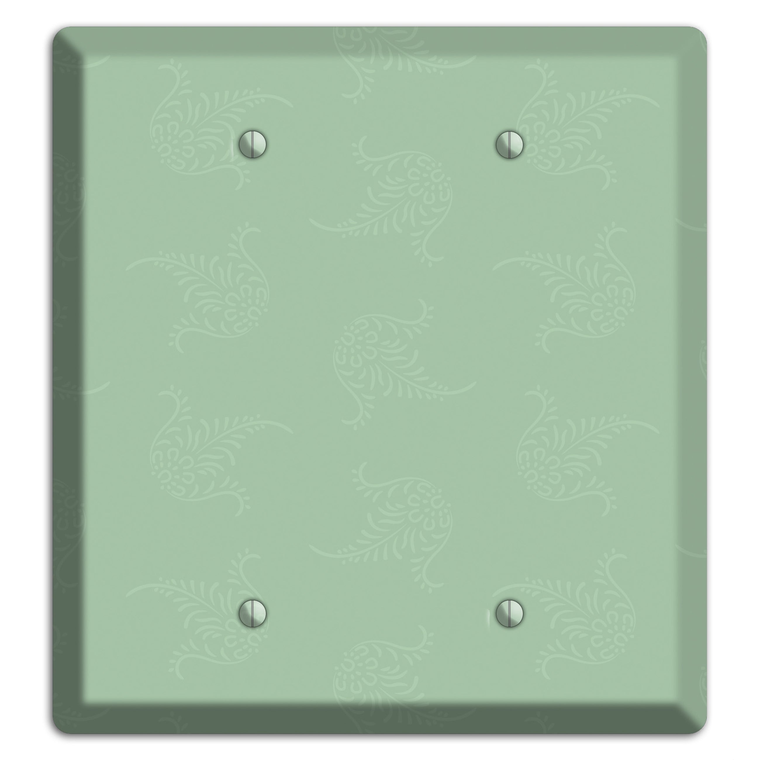 Sage Cartouche 2 Blank Wallplate