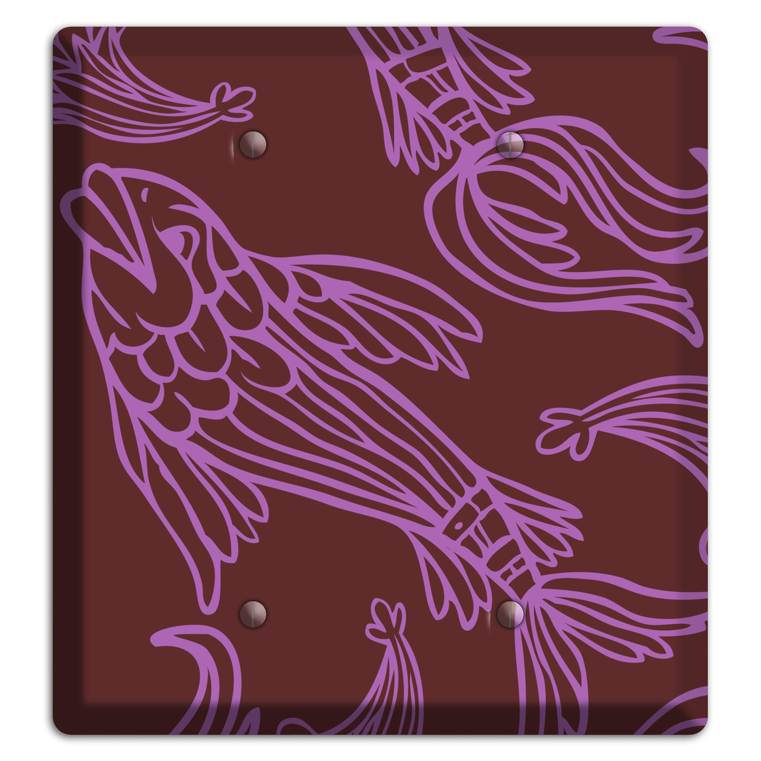 Purple and Pink Koi 2 Blank Wallplate