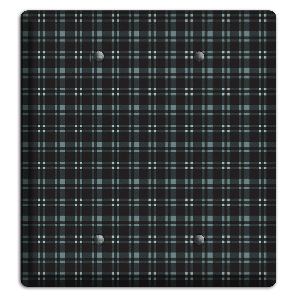 Black Plaid 2 Blank Wallplate