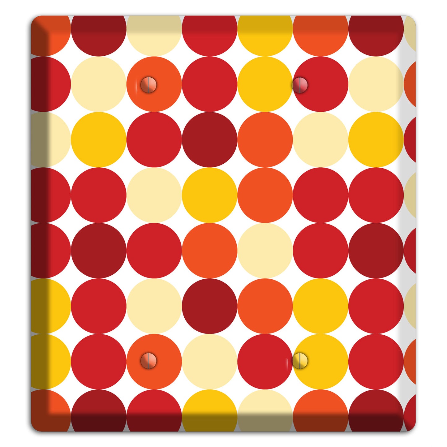 Multi Red and Beige Dots 2 Blank Wallplate