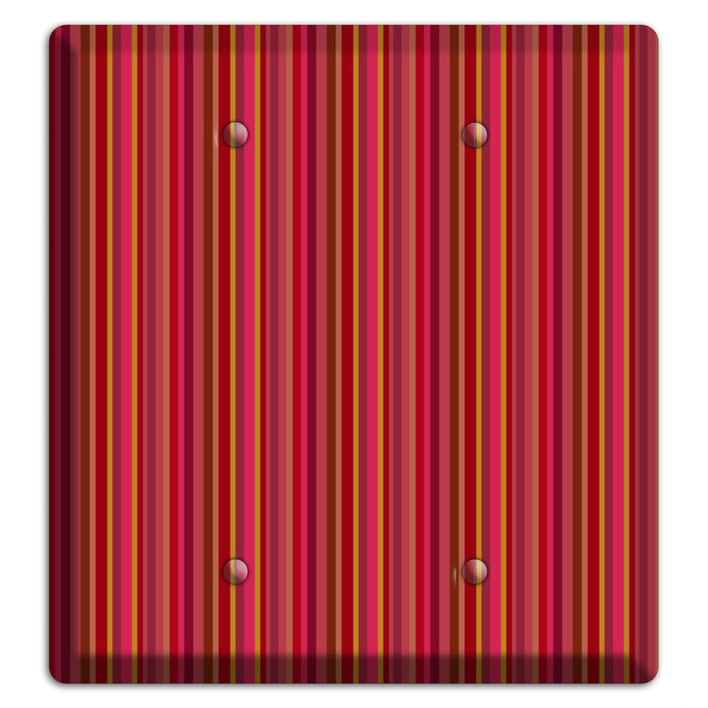 Multi Red Vertical Stripes 2 2 Blank Wallplate