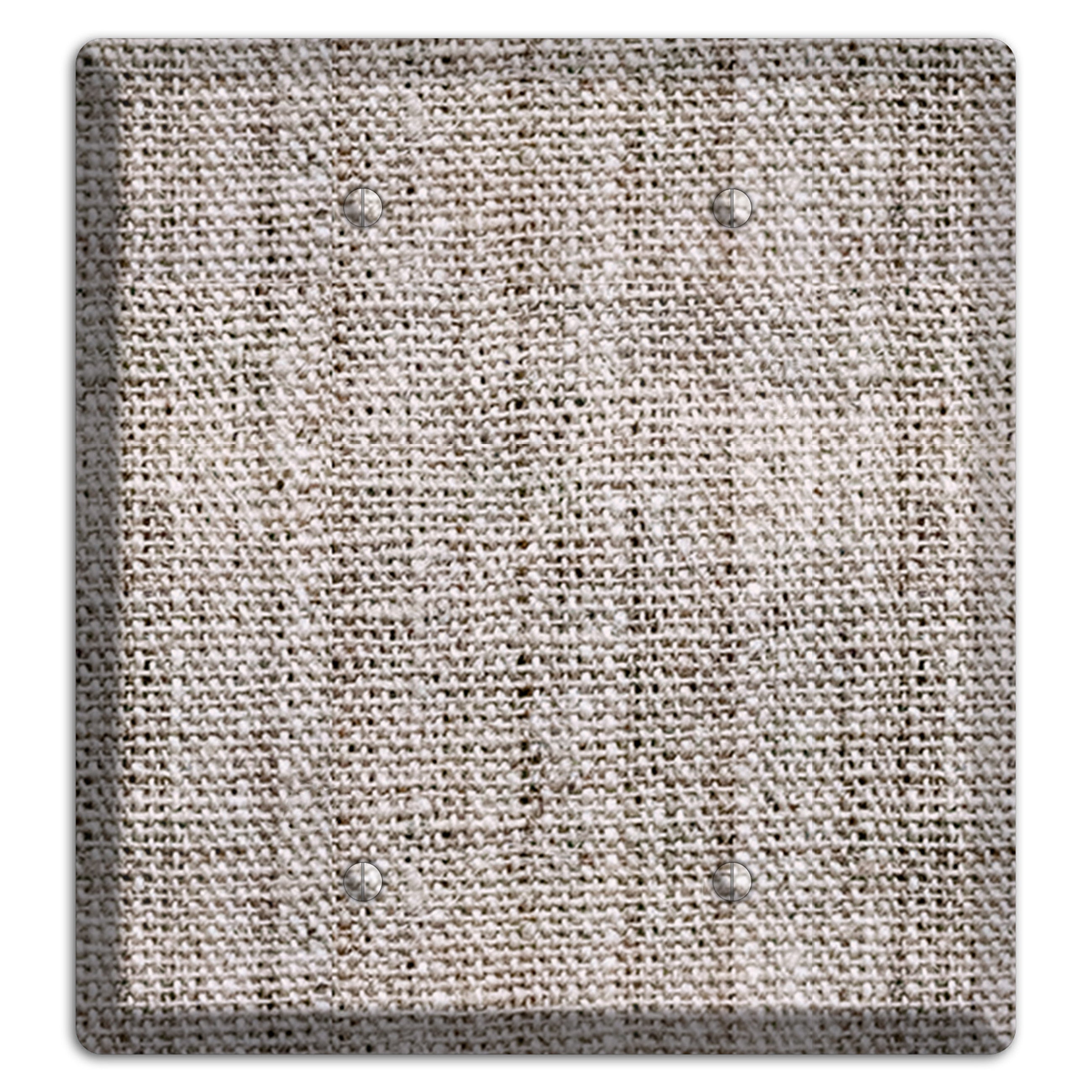 Natural Gray Burlap 2 Blank Wallplate